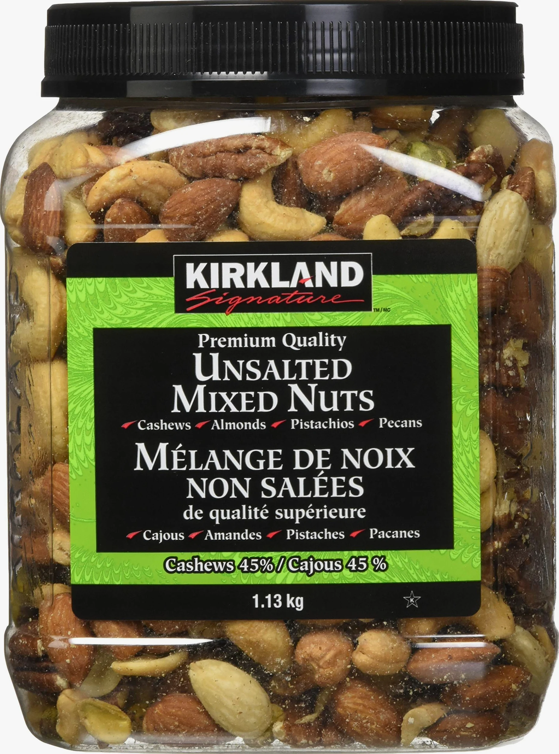 Kirkland Signature Extra Fancy Unsalted Mixed Nuts 2.5 (LB) (Pack of 2)
