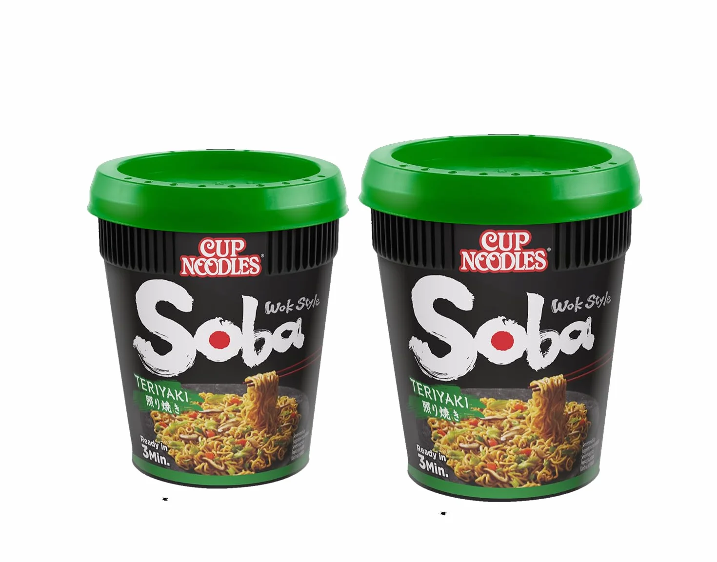 MiFan Rame Box - 8 Pezzi Nissin Soba Cup Noodles Istantanei Vari Gusti - Spaghetti Yaki Soba Giapponesi