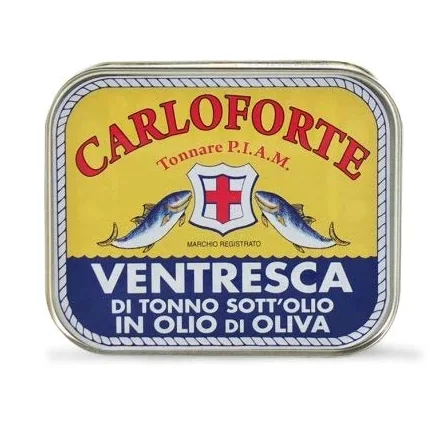 VENTRESCA TONNO IN OLIO OLIVA TONNARE PIAM CARLOFORTE 350 GR