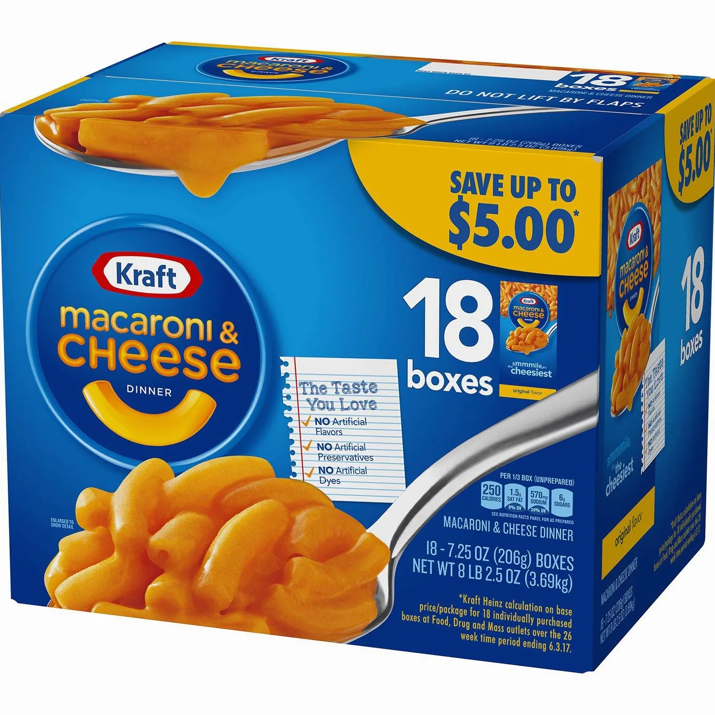 Kraft Macaroni & Cheese - 7.25 Ounces - 18 ct