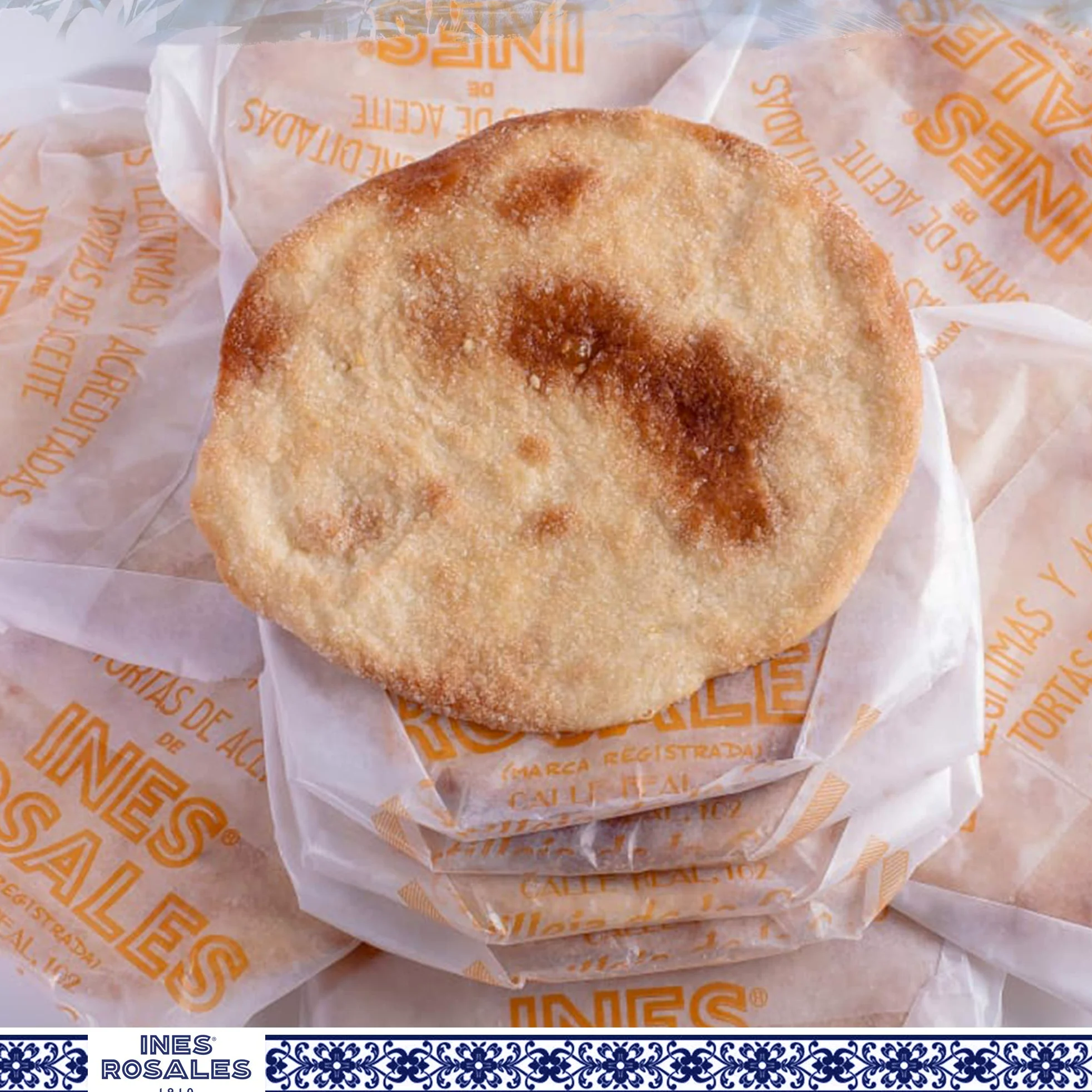 Ines Rosales Tortas all'olio d'oliva dolce con arancia, snack spagnoli, 14 x 120g