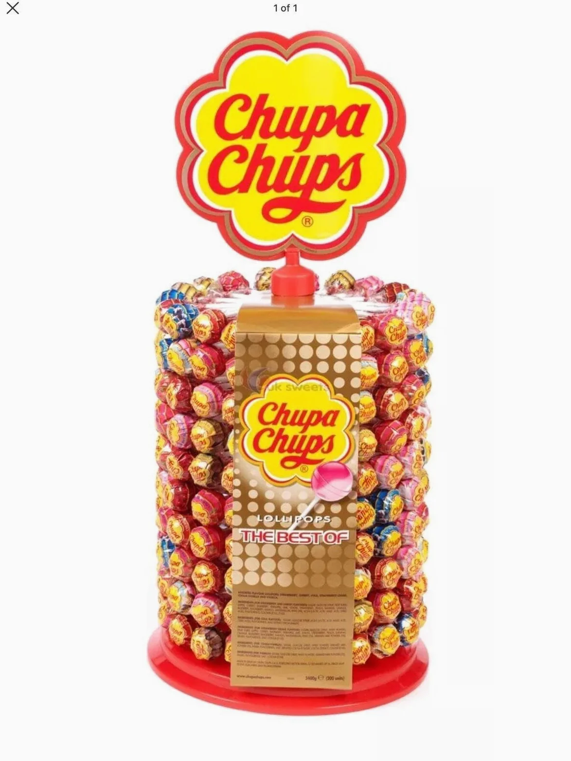Chupa Chups Ruota Lecca Lecca, Lollipop Gusti Assortiti, 200 Lollipop Monopezzo, Multigusto