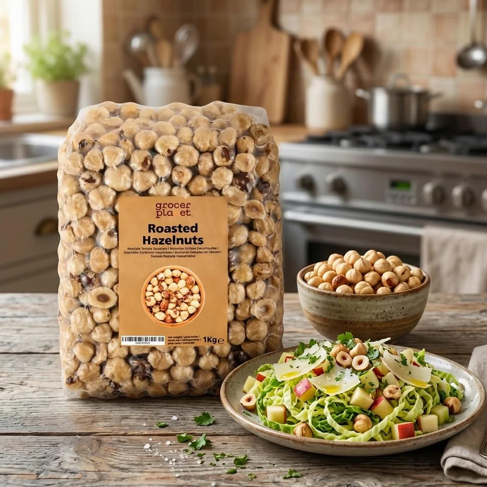 Grocer Planet - Nocciole Tostate Sgusciate Naturali (1Kg) | Non Salate | Origine Campania