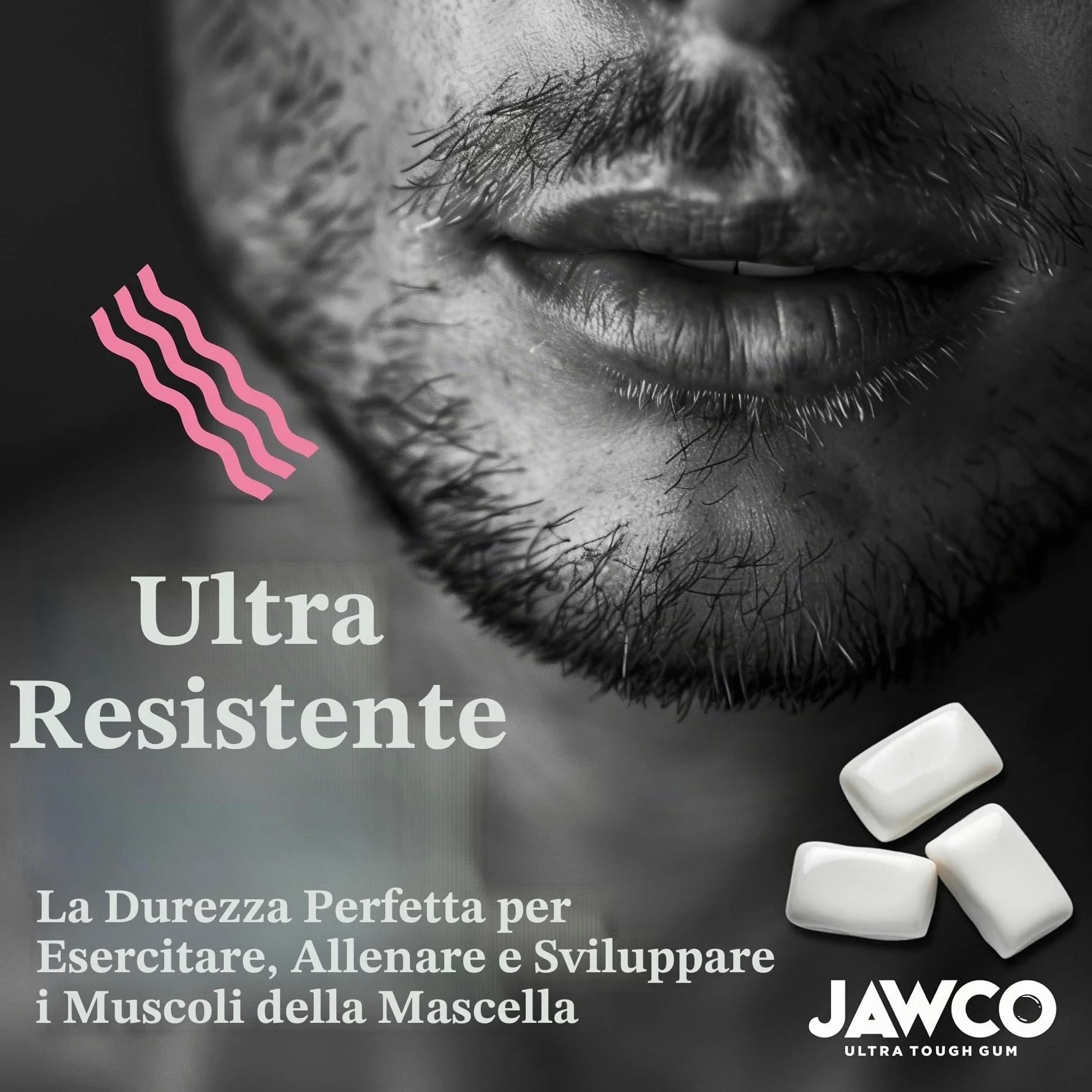 Gomma da masticare JAWCO Ultra-resistente per il contorno della mascella | Ottieni un contorno della mascella più forte e squadrato | Gomma dura per l'allenamento della mascella | Cesella, scolpisci