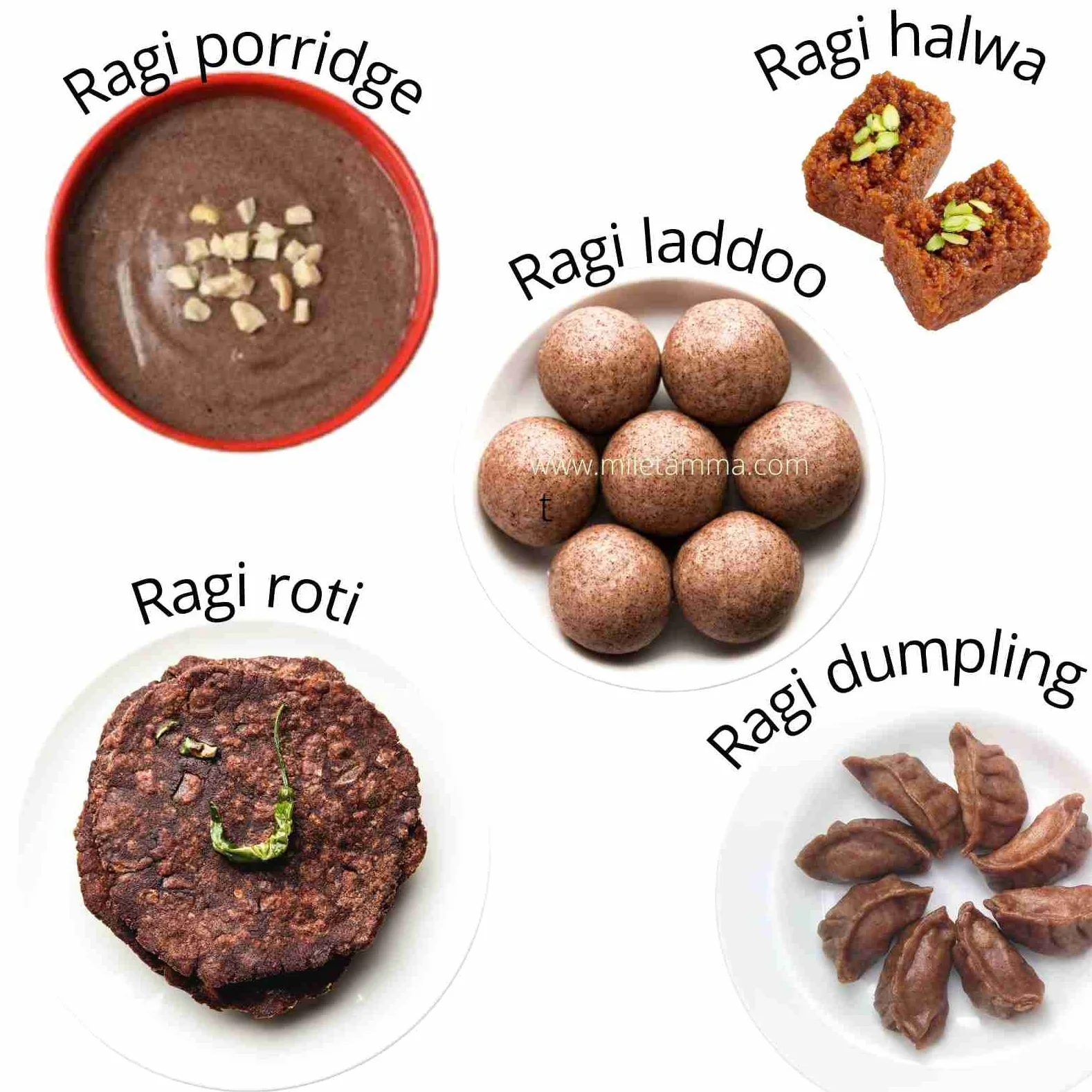 MILLET AMMA Farina Biologica Ragi (Finger Millet)- 2 Kg, Fatta Con Miglio Non Lucidato, Ricca Di Calcio, Fibre, Minerali E Aminoacidi, A Basso IG E Ottima Per Regolare I Livelli Di Zucchero,A Basso IG