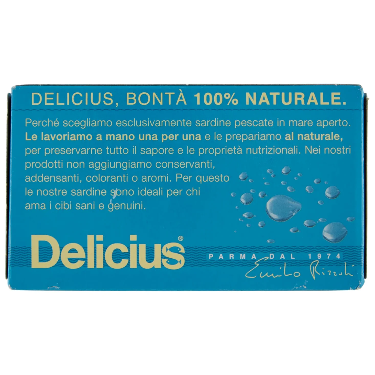 Delicius Scatola di Filetti di Sardina al naturale 120g (10 pezzi)
