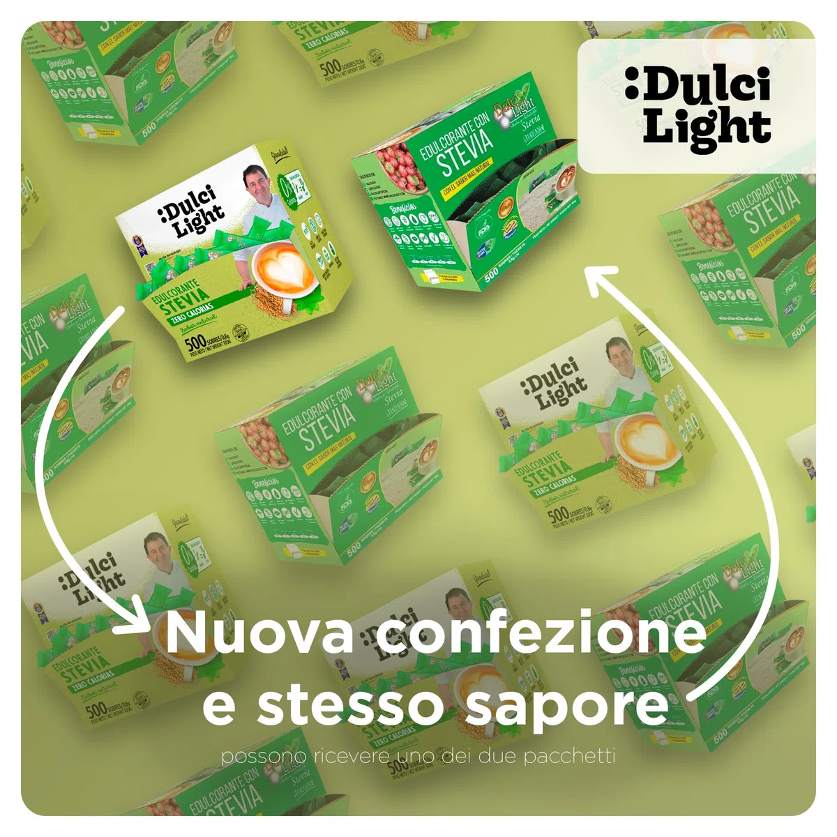 Dulcilight Dolcificante Stevia Zero 500 Bustine Sapore Naturale 100% | 1gr = 10gr di zucchero | Senza Glutine Keto Vegan Non OGM Zero Calorie | Senza Xilitolo o Eritritolo