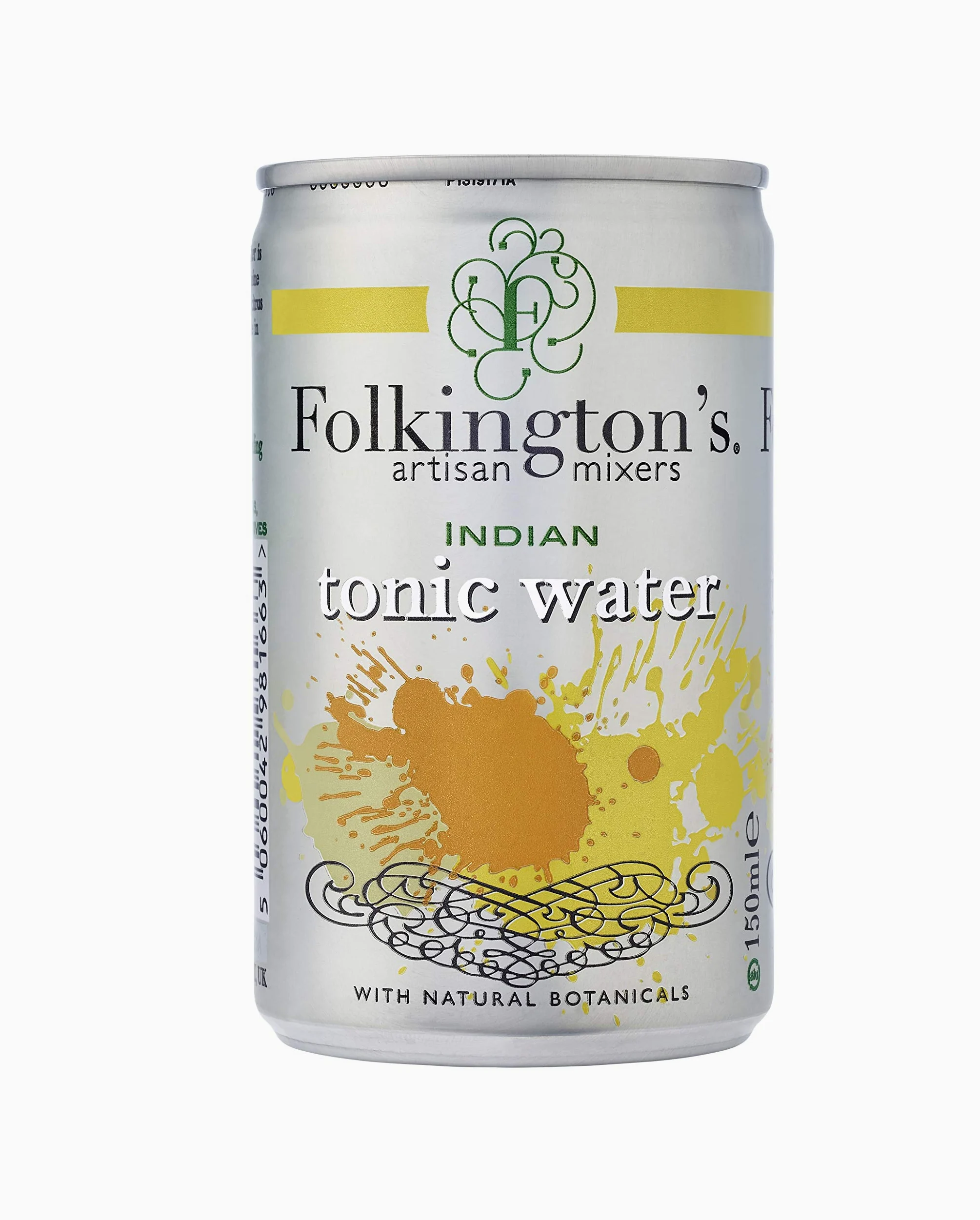 Acqua Tonica Indian Tonic Water Folkington's 10 x150 ml Lattine (FOTO SOLO SCOPO ILLUSTRATIVO)