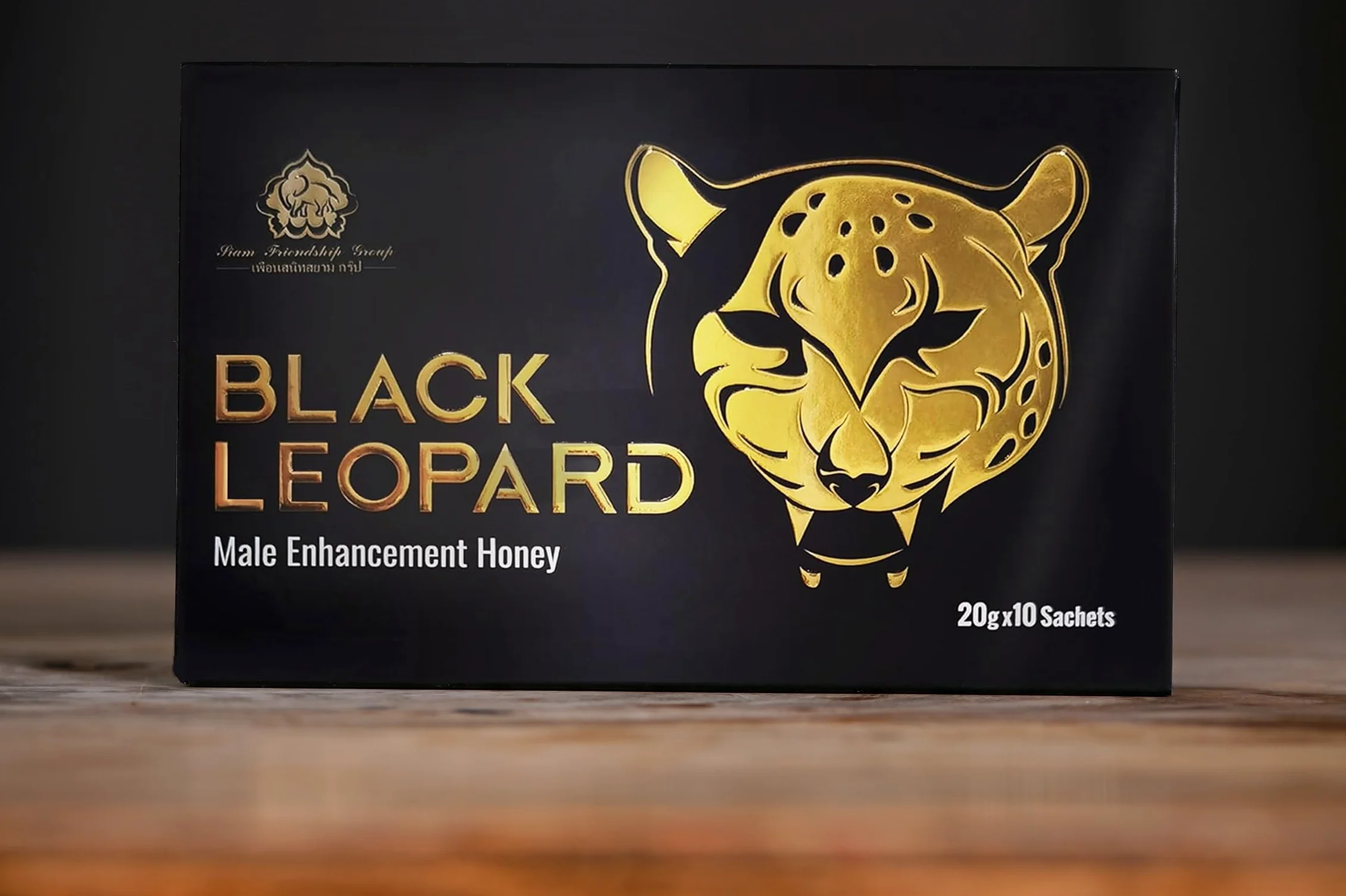 Ataai Leopard - Miele AFRODISIACO Energia Naturale | Vitalità, Prestazioni & Tonus / Miele Forza Uomo | Formato Individuale | Nero & Oro - 10 Bastoncini da 20 g