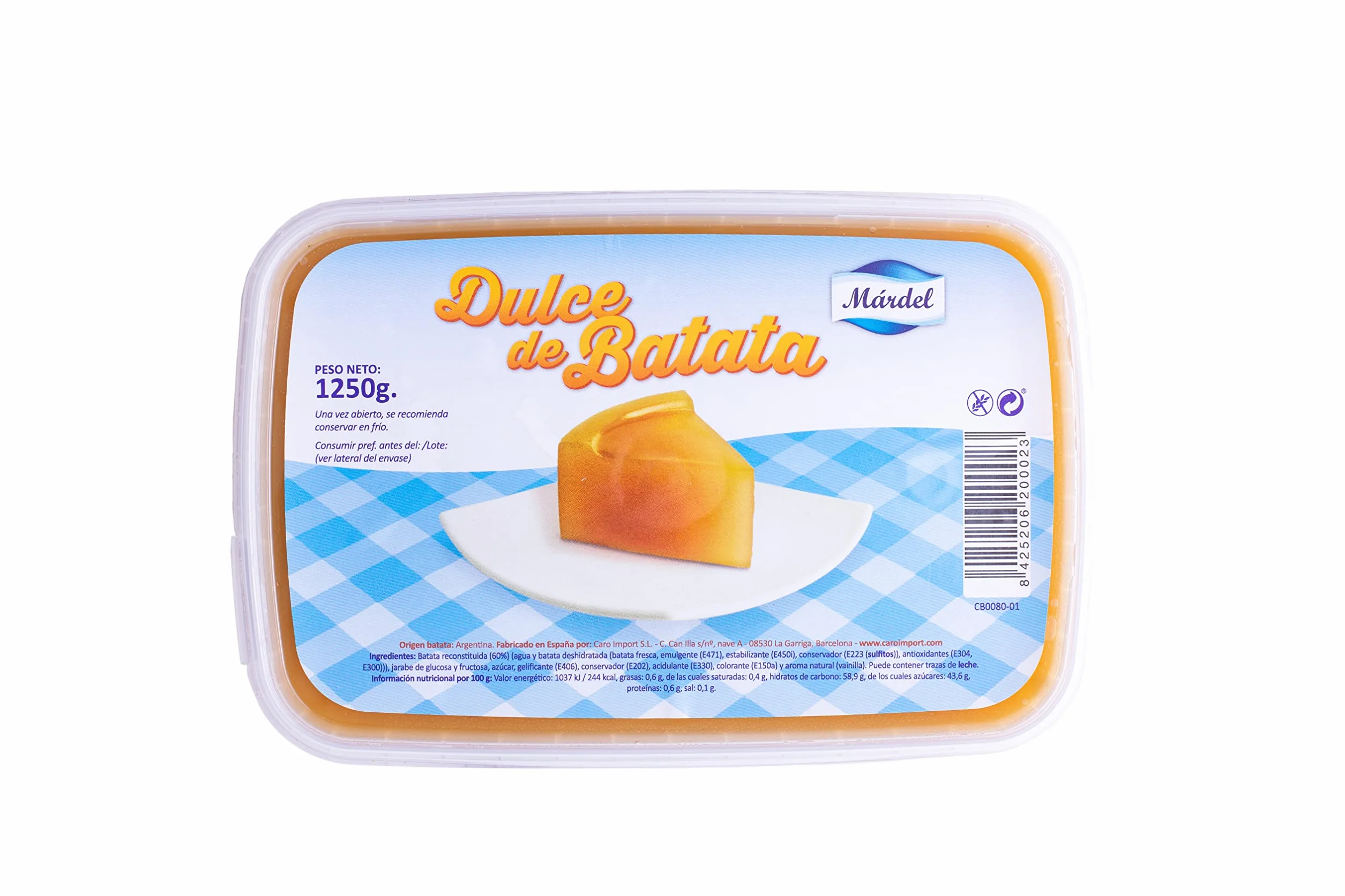 Dulce de Batata 1,2Kg - Dolce di Patata Dolce - Márdel