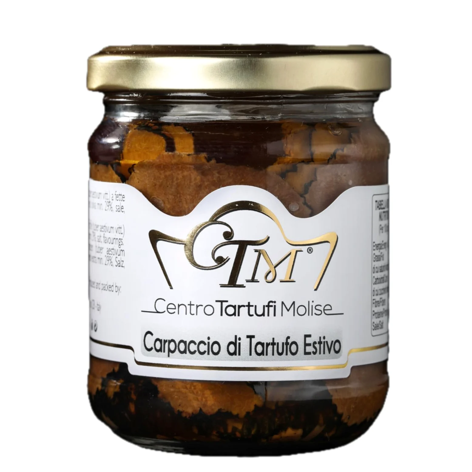 Tartufo - Carpaccio di Tartufo Nero 120 Gr - Fette Carpaccio di Pregiato Tartufo Nero "Tuber Aestivum" - 70% Tartufo Fresco e 29% Olio EVO - 100% Made in Italy, Eccellenza Culinaria Italiana