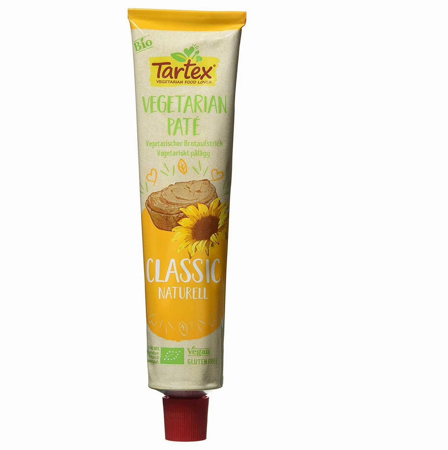 Tartex Organic Classic Pate Tube 200 g (Pack of 4)