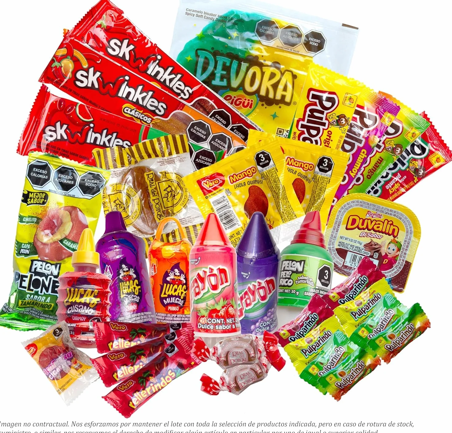 TLT FOODS Lotto Dolci Messicani – Confezione Varietà di Dolci Messicani Piccanti da Regalare, Mix Assortito di Caramelle, Candy Box Snack Messico, Chamoy, Pelon Pelo Rico, Pulparindo