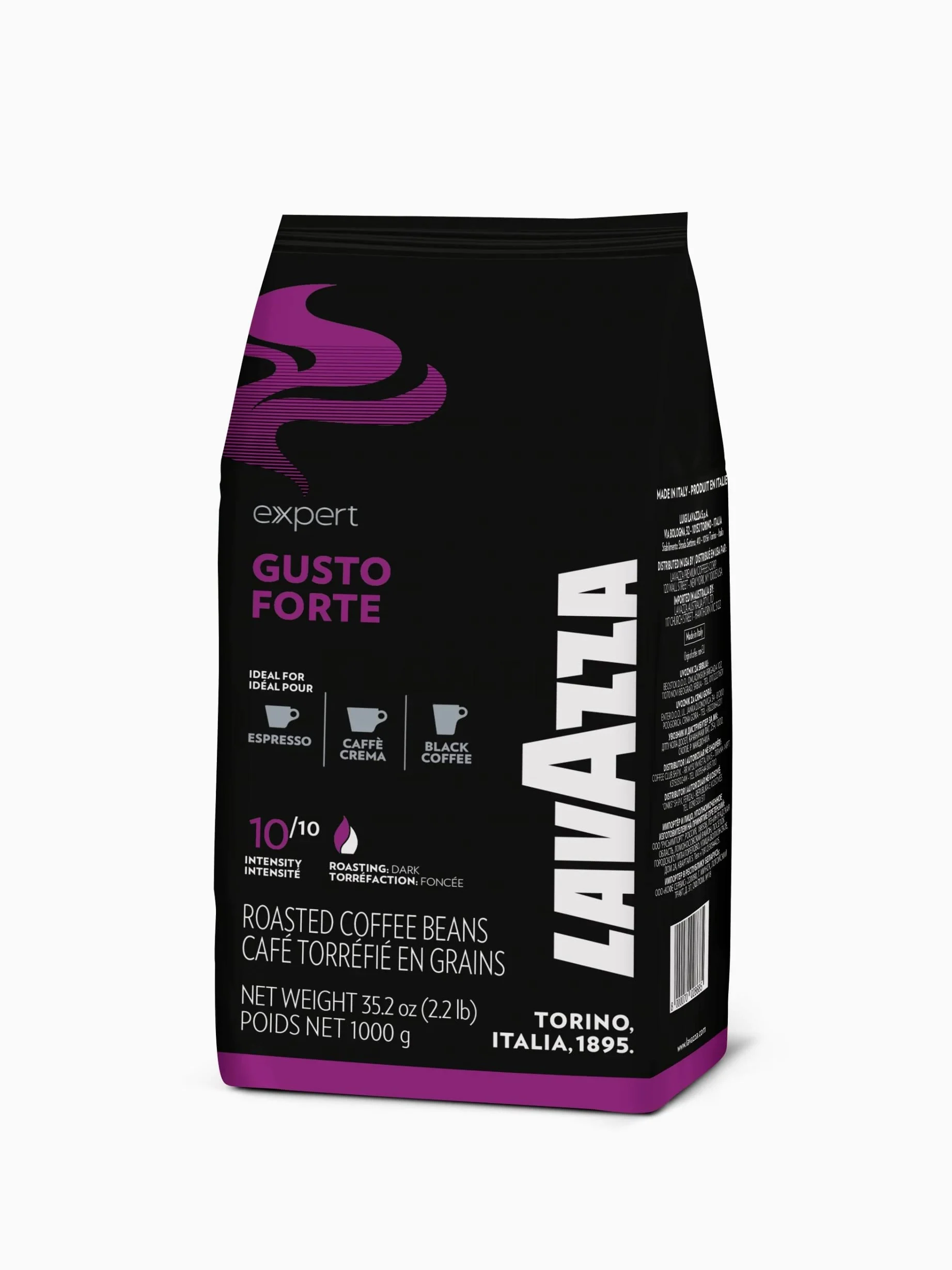 6 KG ( 6 X 1 Kg ) CAFFE GRANI LAVAZZA GUSTO FORTE 1 Kg 1000 GRAMMI LINEA VENDING DISTRIBUTORI AUTOMATICI GROUND COFFEE BEANS