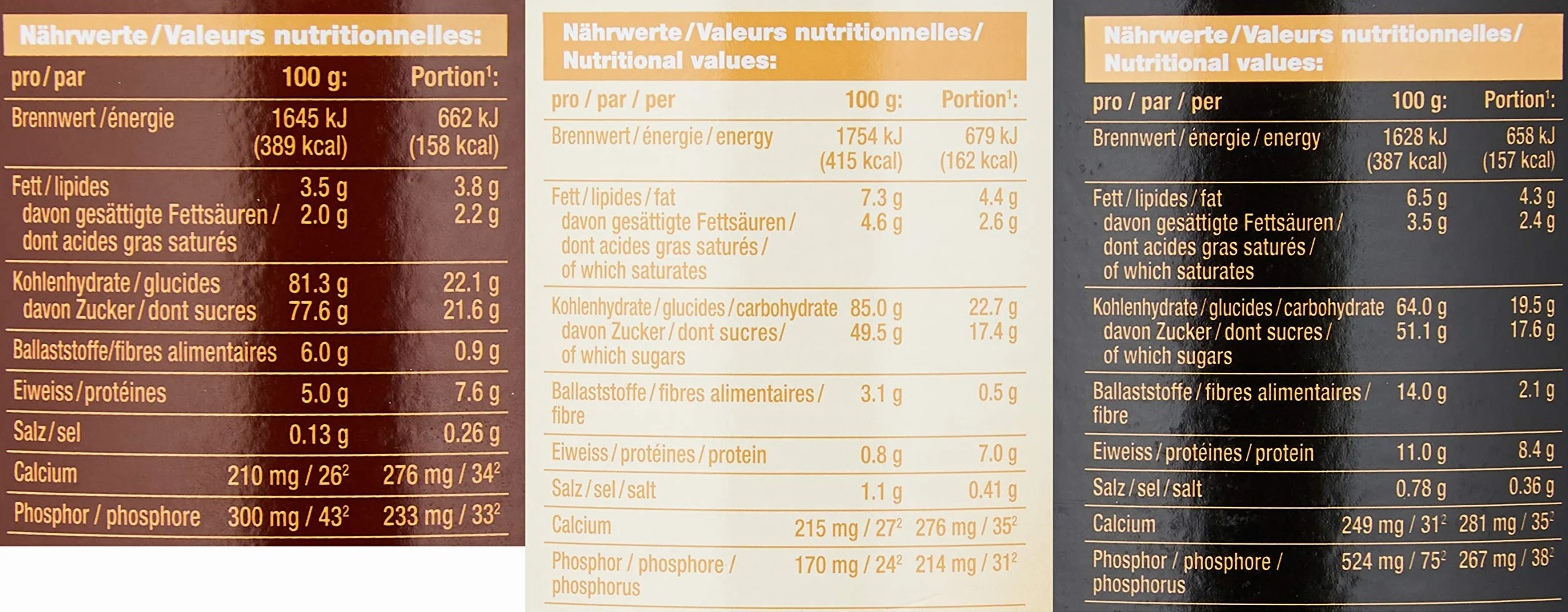 Caotina Original, Noir, Blanc, Cacao in Polvere con Cioccolata Svizzera, Bevande Calde, 3 x 500g