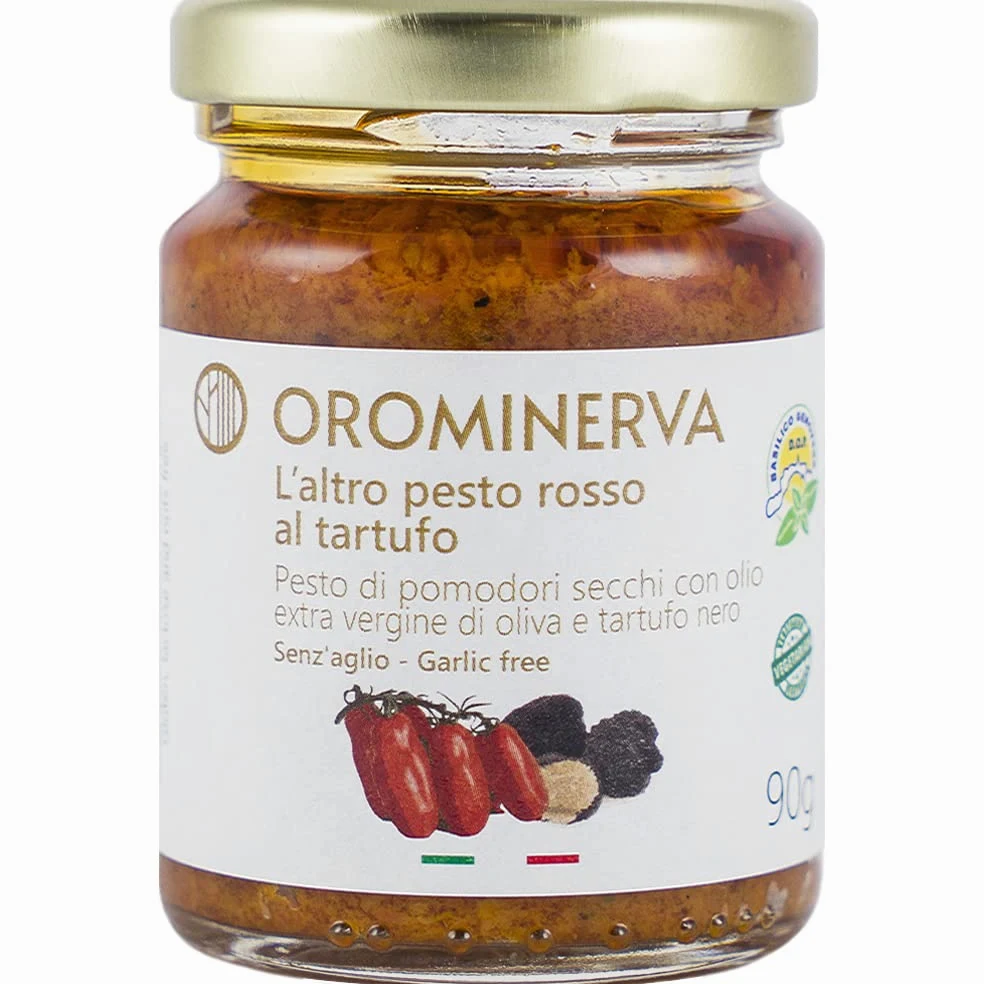 OROMINERVA - Set pesti e creme al tartufo da 8 vasetti - Pesti e creme senza aglio e vegetariani