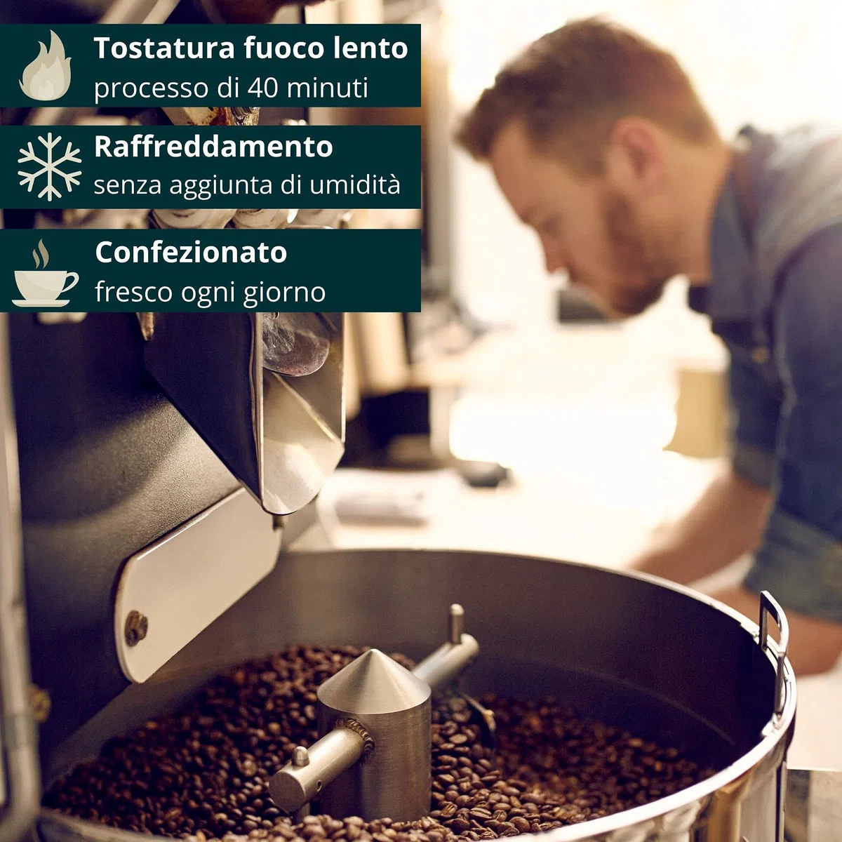 Caffè Europa - Caffè Biologico in Grani Ottenuto Attraverso Tostatura Artigianale, Caffe Vegano e Gluten Free, Miscela 80%Arabica- 20%Robusta, 1kg