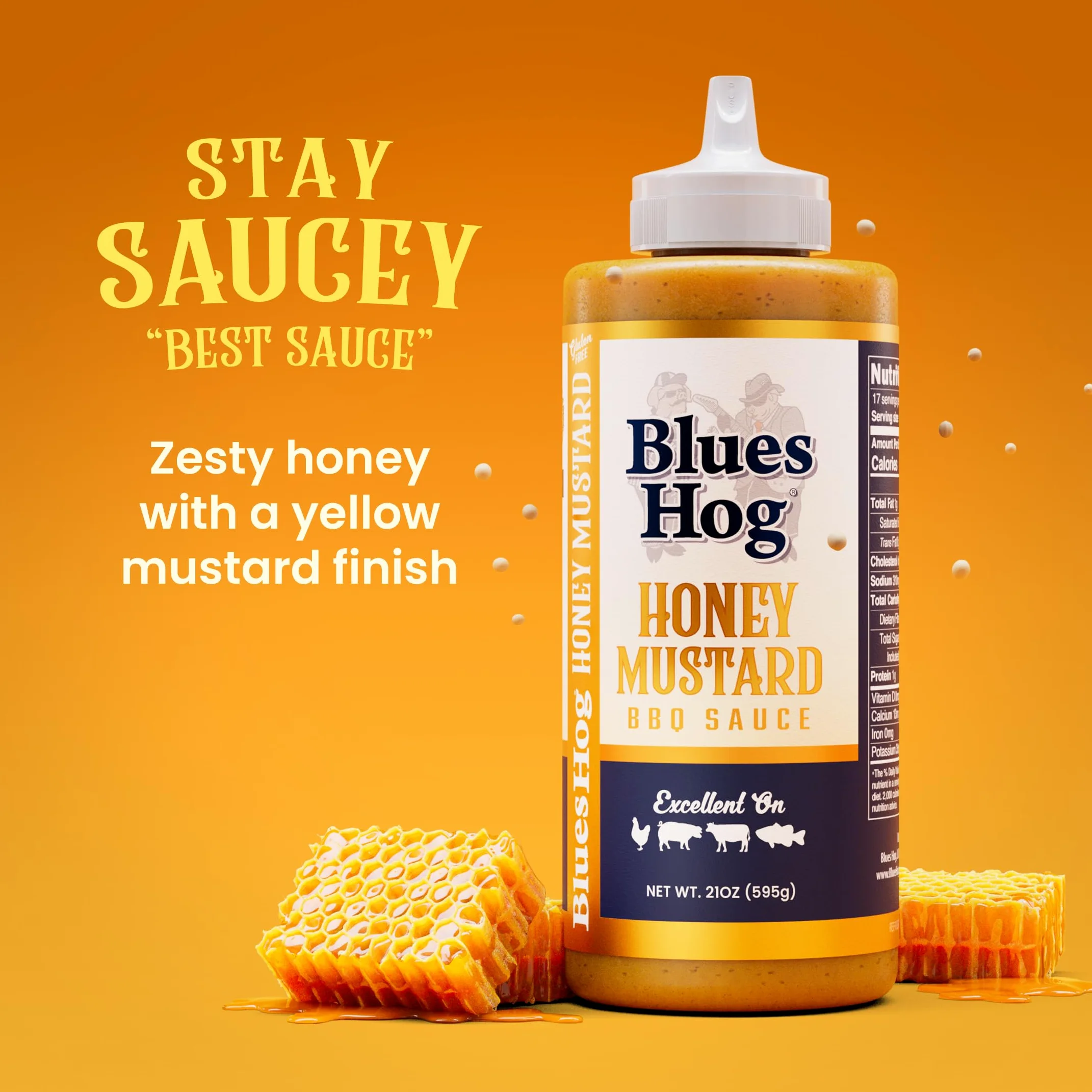 Blues Hog - Honey Mustard Sauce Squeeze Bottle - 595g