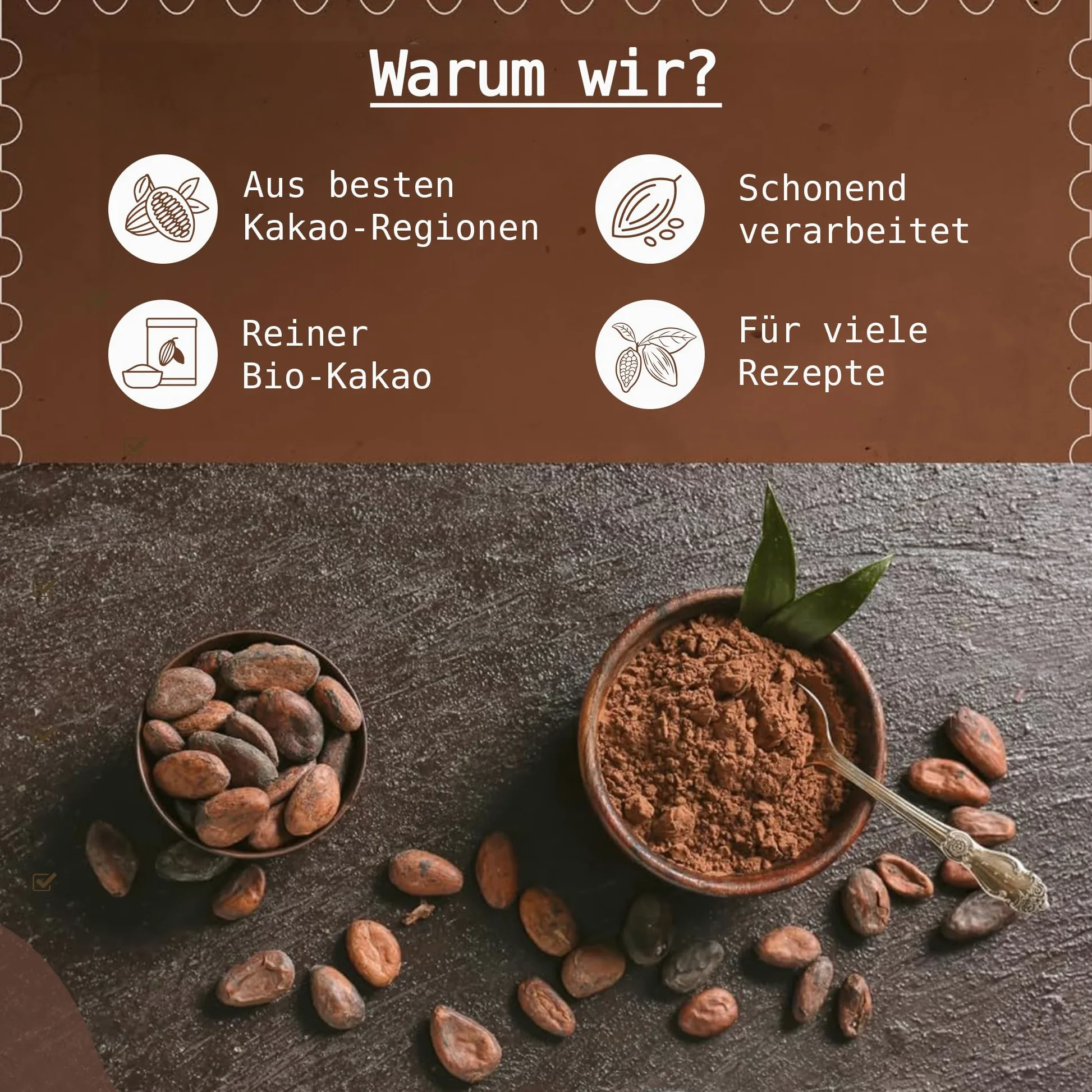 Cacao crudo biologico non zuccherato in polvere dal Perù | 100% naturale | Cacao crudo in polvere… (400 g)