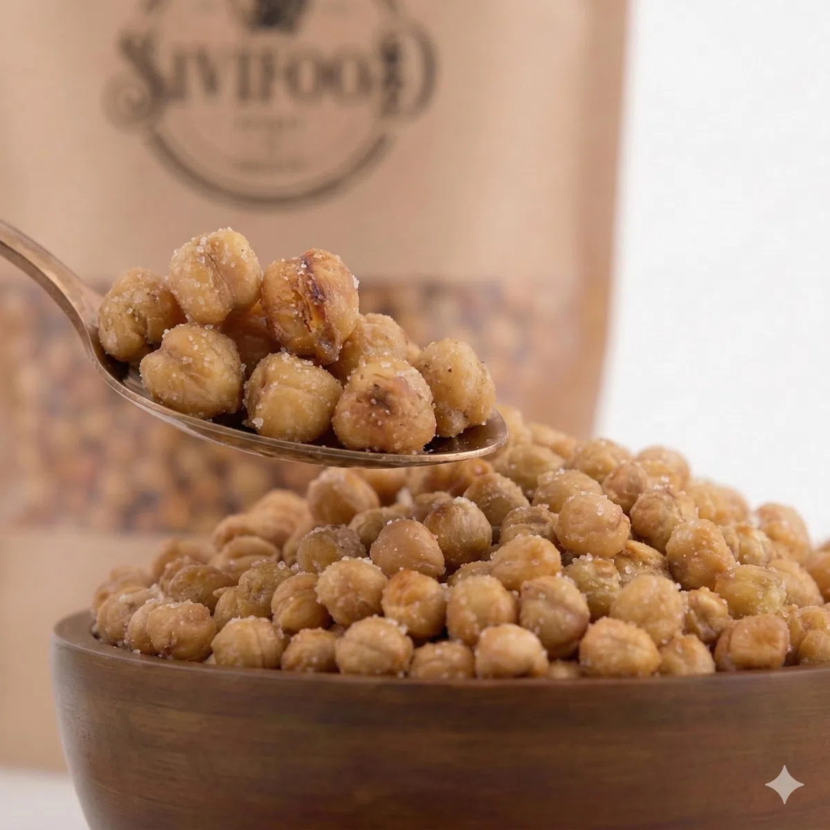 SIVIFOOD ceci tostati salati croccanti 500g – 100% naturali, senza additivi – Snack salato e vegetale – Ceci arrostiti freschi con sale – Ricco di gusto – Qualità premium roasted and salted chickpeas