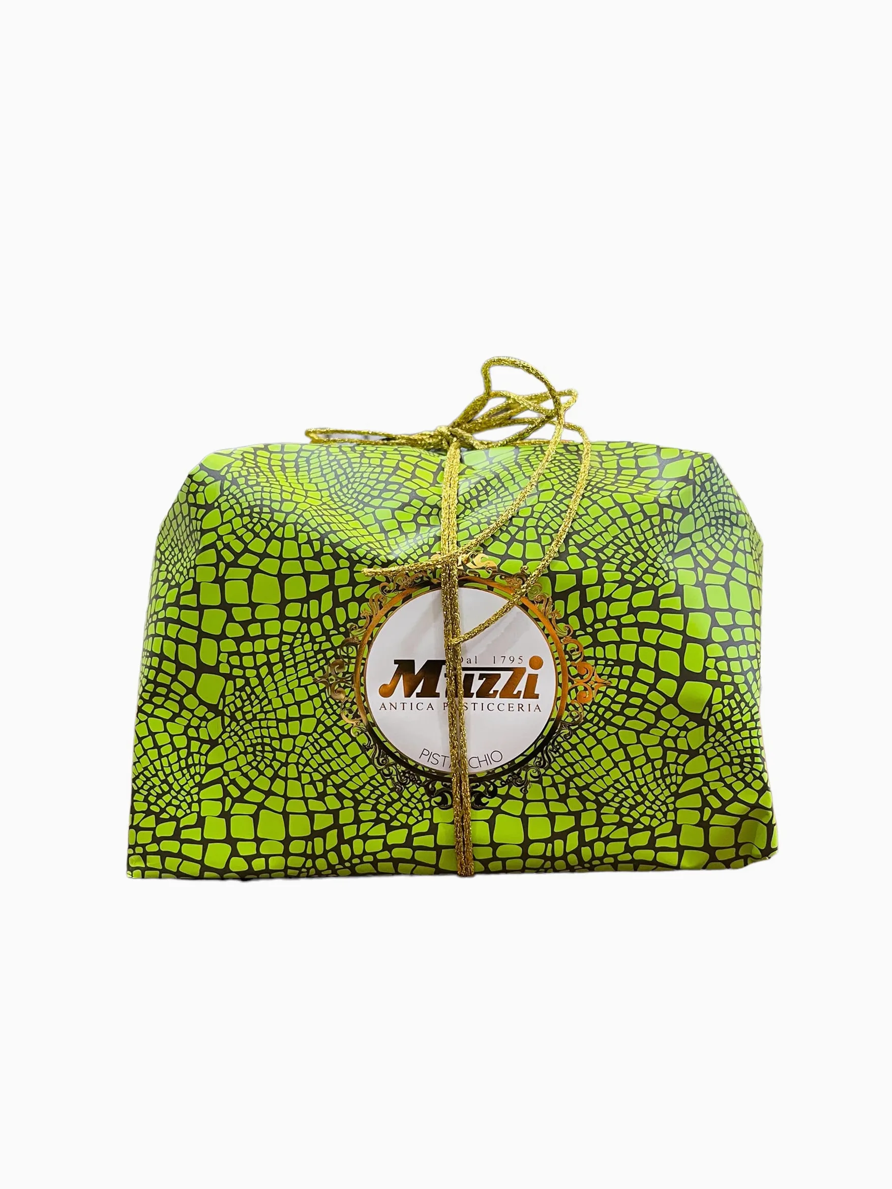 Panettone Crema Pistacchio Ricoperto di Cioccolato Muzzi Animalier