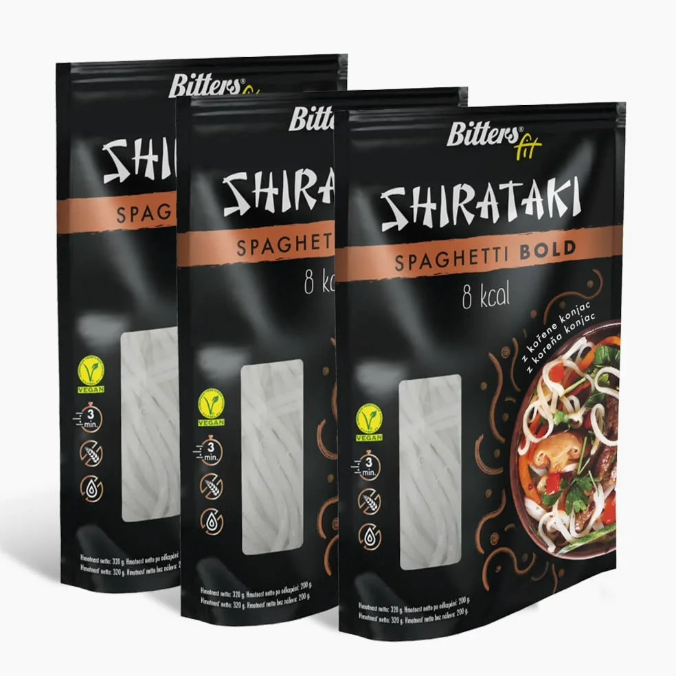 Bitters Shirataki Konjac Noodles - Spaghetti Bold - 3x200g