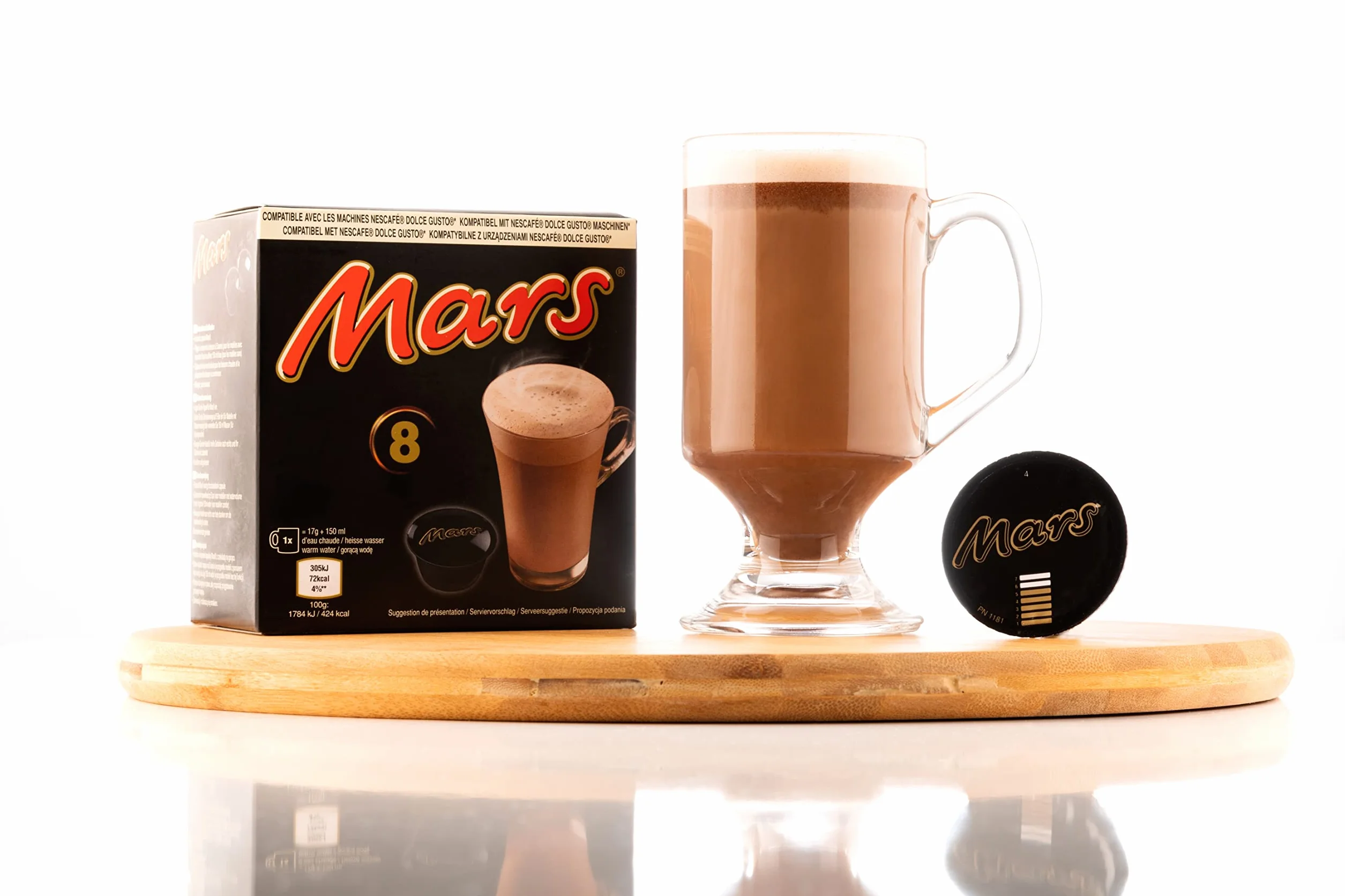 32 Capsule di cioccolata calda compatibili con Dolce Gusto - Mars, Twix, Milkyway, Maltesers (4 x 8 confezioni)