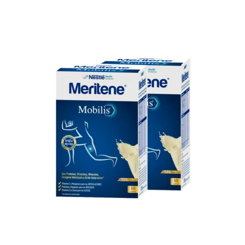 Meritene Mobilis Sabor Vainilla 2X10 Sobres, 2 Pezzi - 30 ml