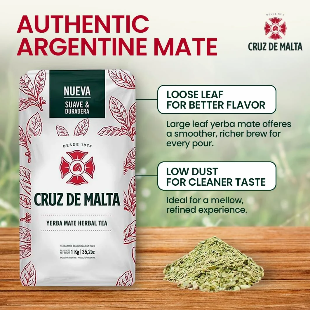 YERBA MATE CRUZ de MALTA 1 kg 1 kg (confezione da 2)