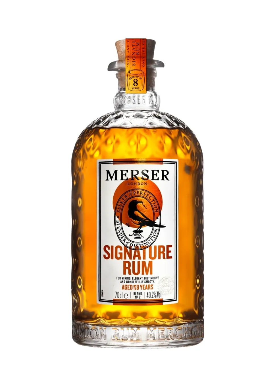 Rum Merser 8 Anni Invecchiato, 70 cl, Distillato Nei CARAIBI, Merser Signature combina i migliori rum delle Barbados, Giamaica e Repubblica Dominicana, invecchiati fino a 8 anni.