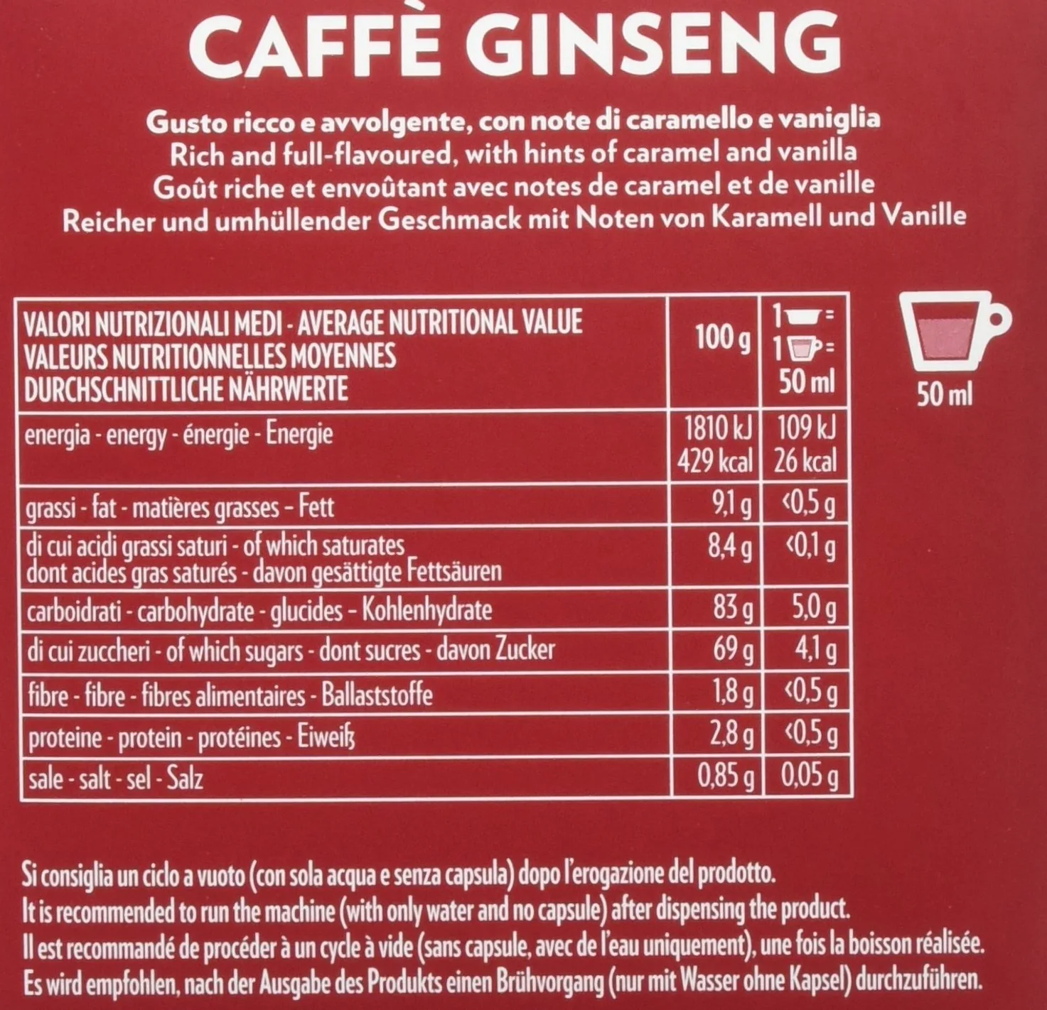 Lavazza Amm Caffè Ginseng Monodose di Caffè - 10 confezioni da 12 capsule [120 capsule]