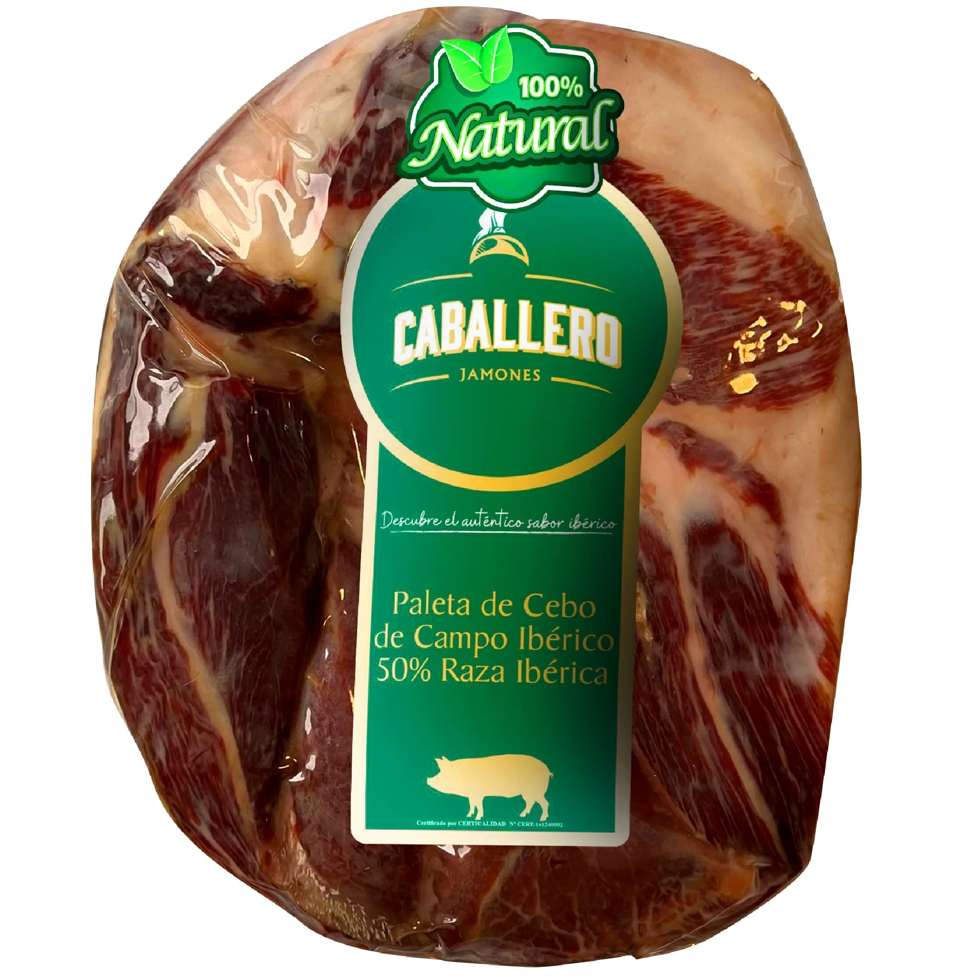 Spalla di Prosciutto Iberico Cebo de Campo Disossata (Paleta Ibérica de Cebo de Campo) ca. 2,5 kg | Stagionato 18+ mesi | Senza additivi | Certificato CERTICALIDAD | Prodotto in Spagna