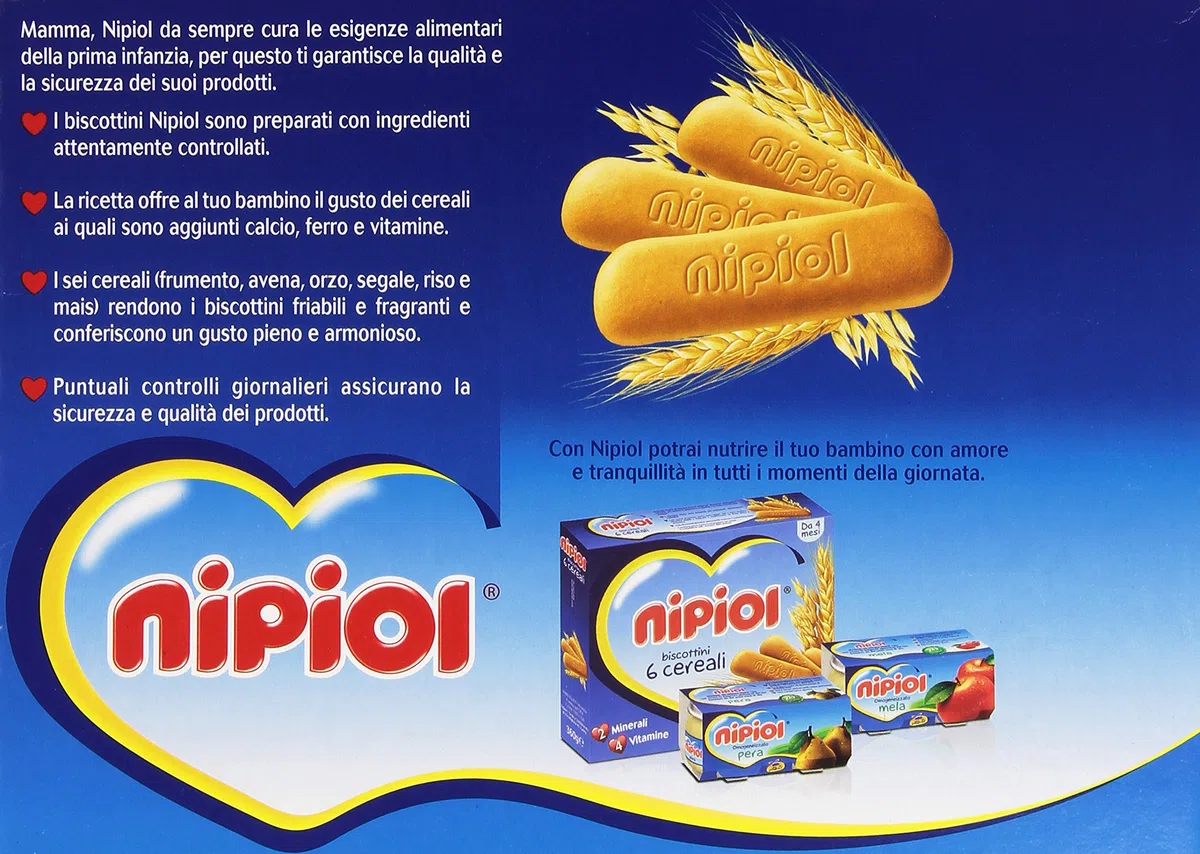 Nipiol Biscottini 6 Cereali, 2 Minerali, 4 Vitamine, 800g