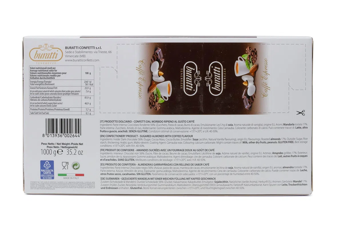 Buratti Confetti Tenerezza Gusto Caffe - 1 kg