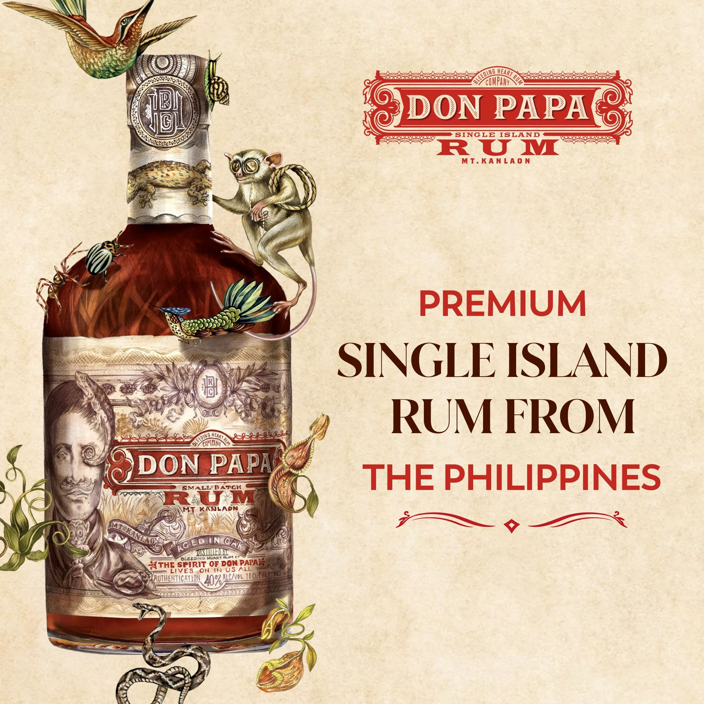 Don Papa Rum Single Island 70cl, Nuova Versione