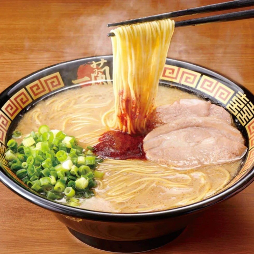 Zuppa di tonkotsu di pasta sottile etnica Ichiran Ramen Hakata con salsa secca rossa segreta speciale di Ichiran - 5 pasti - dal Giappone