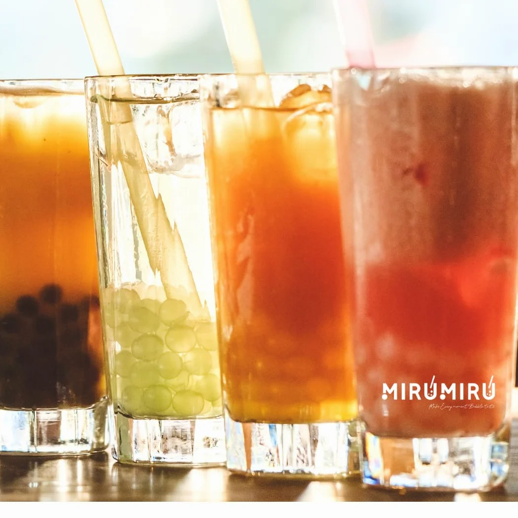 MiruMiru - POPPING BOBA ORIGINALE per Bubble Tea - Pesca - 140g - senza coloranti artificiali, meno zucchero, 100% VEGETALIANO e SENZA GLUTINE