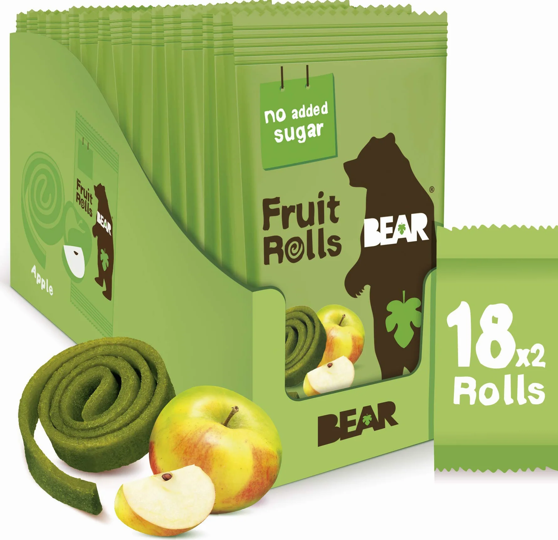 Bear Yoyo 100 Percent Fruit Rolls Apple 20 g (Pack of 18)