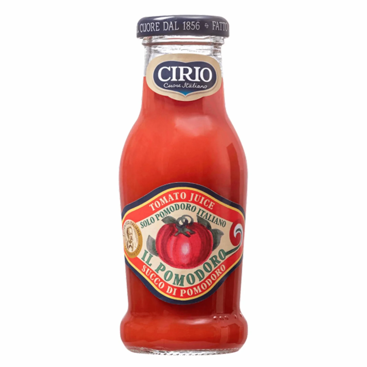 Cirio Succo di Pomodoro - Confezione da 24 Bottiglie in Vetro da 200ml - Gusto Classico e Intenso
