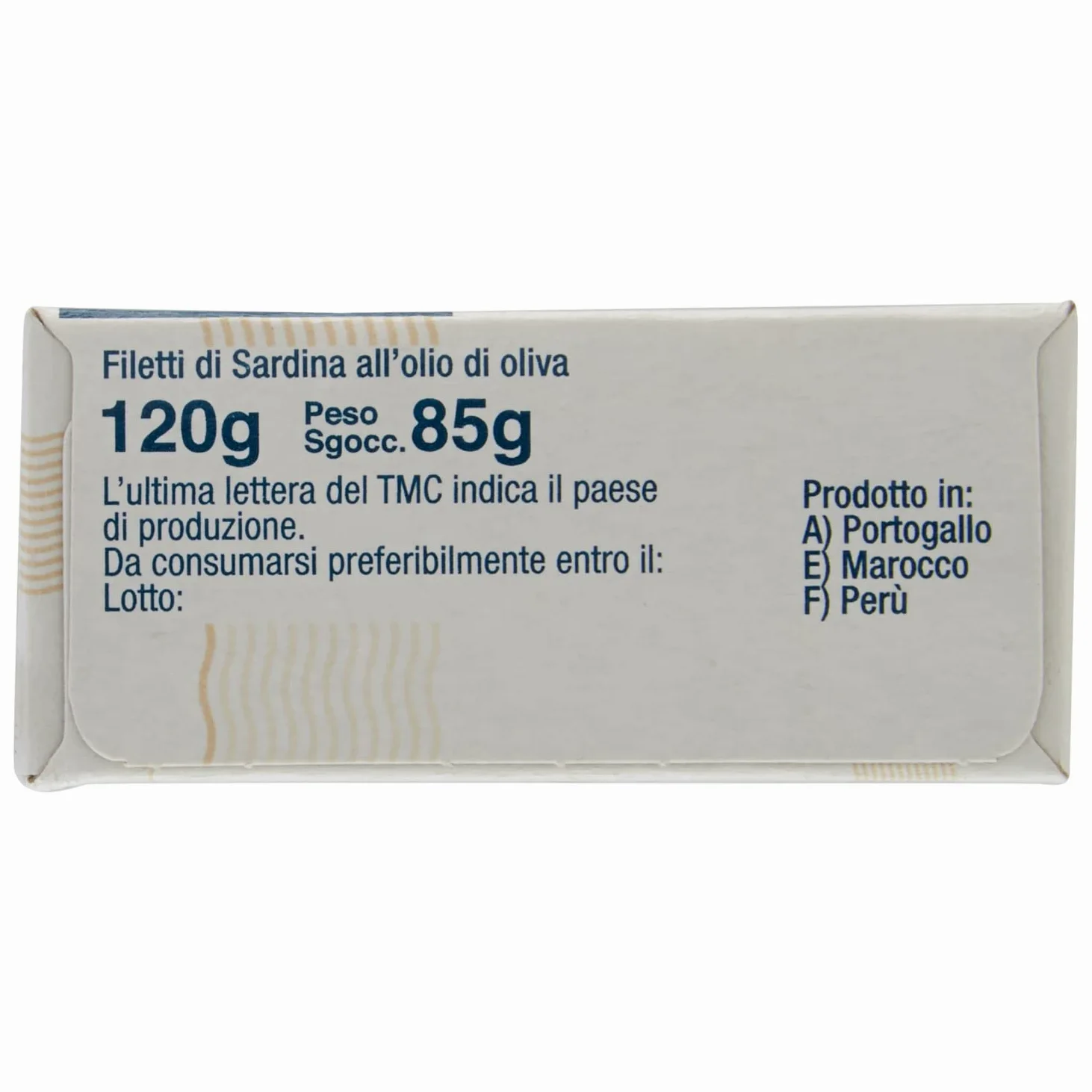 Delicius Scatola di Filetti di Sardina in olio di oliva, 120G (10 pezzi)