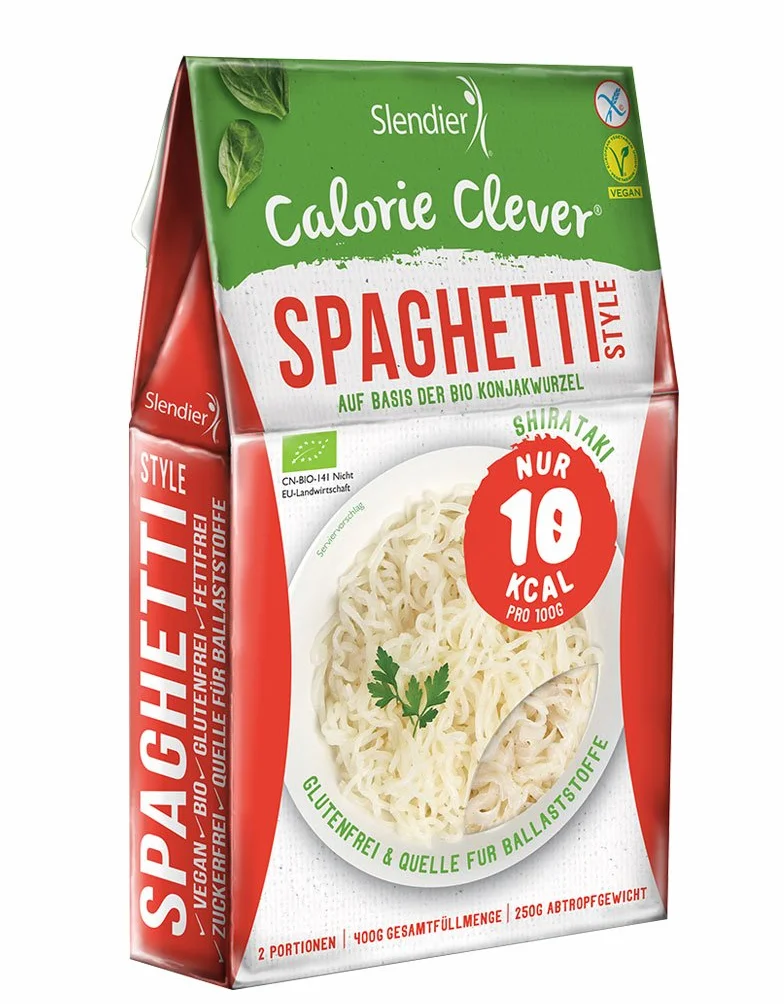 Slendier Pacchetto di prova di konjac Shirataki - diversi tipi, a basso contenuto calorico, fonte di fibre, senza glutine, qualità biologica 6 x 250 g