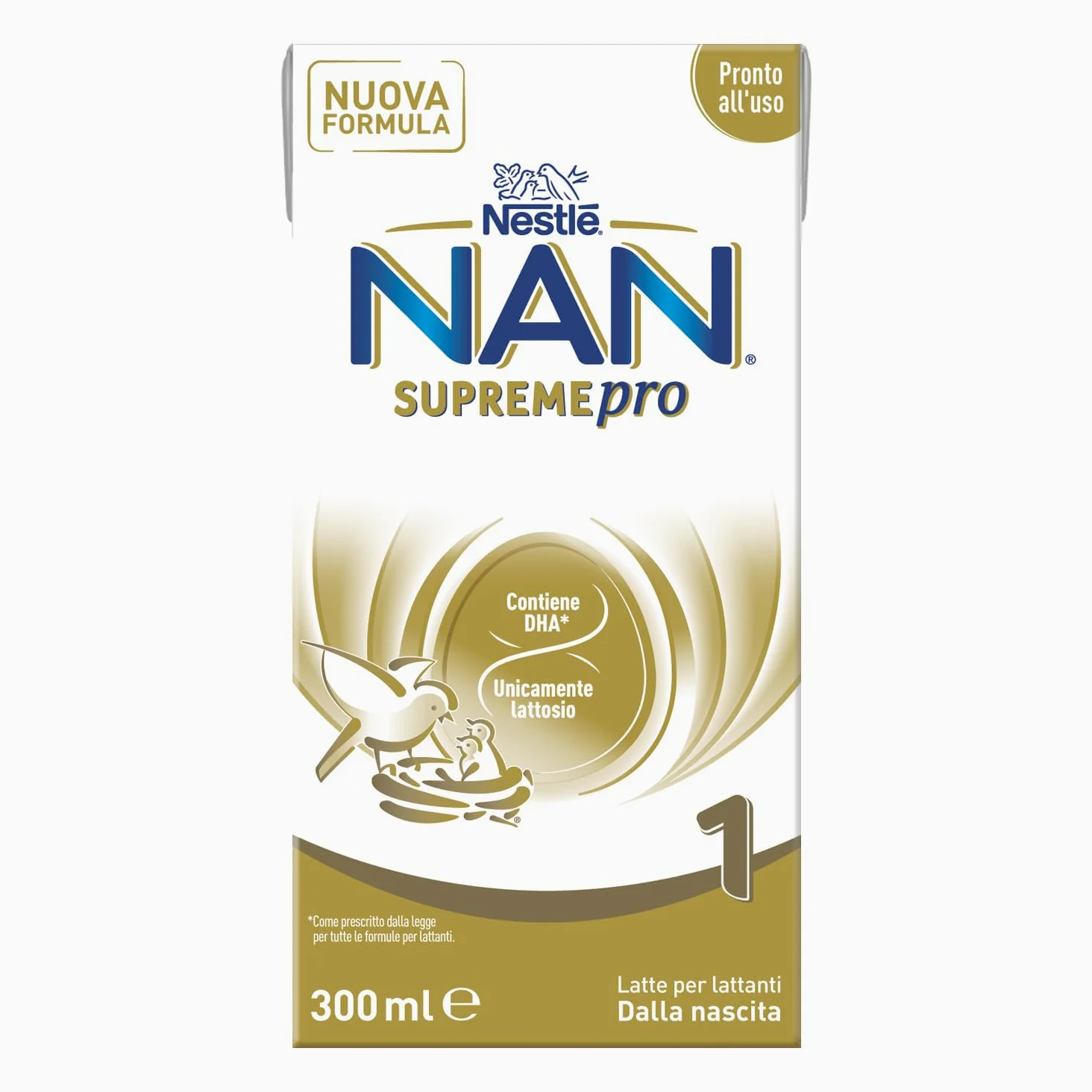 NESTLÉ NAN SUPREMEpro 1 Latte per Lattanti Liquido dalla nascita, 12 Brick da 300ml (3,6L)