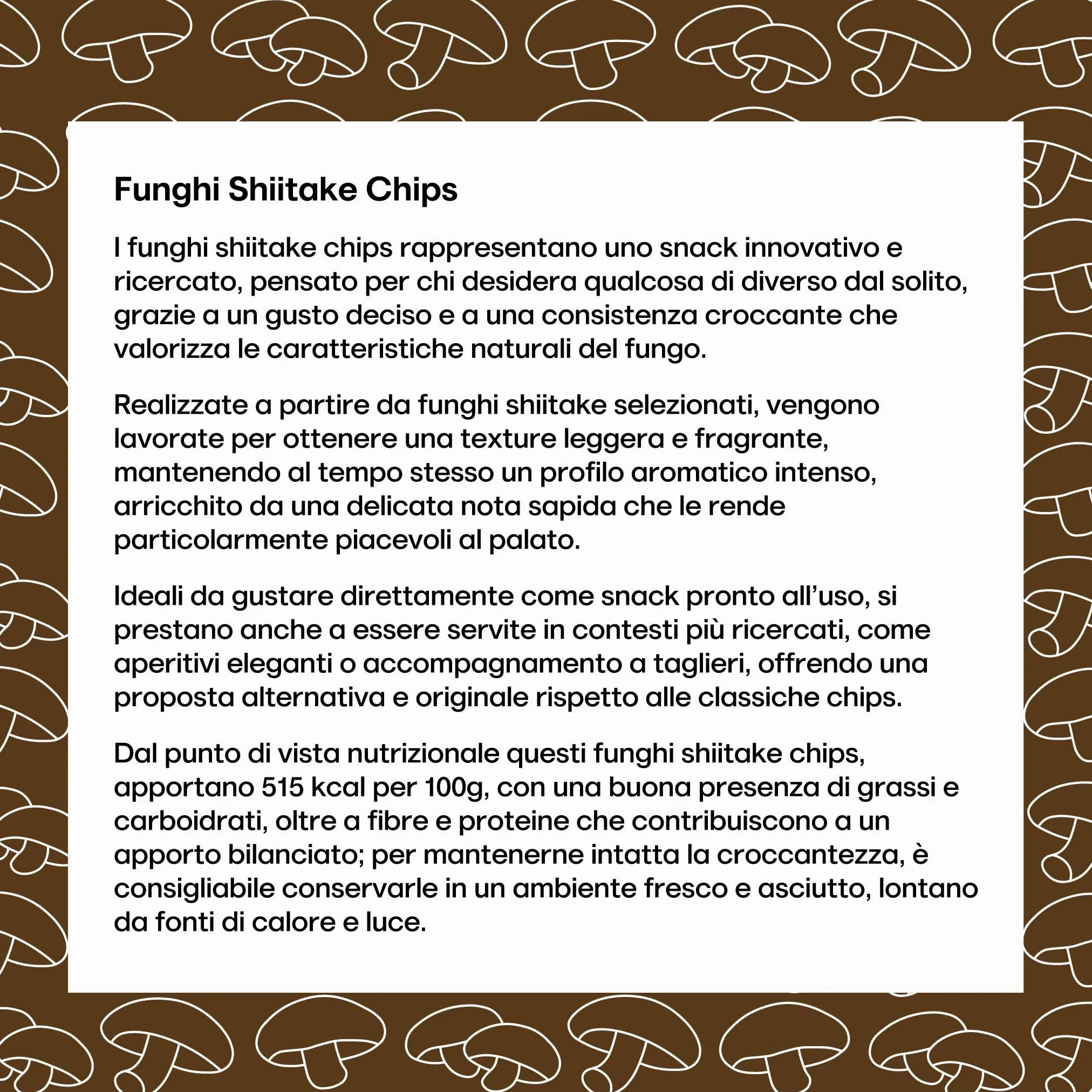 FUNGHI SHIITAKE CHIPS | Snack Gourmet ai Funghi Shiitake, Chips di Funghi, Snack Vegetale senza Coloranti, Confezione Salva Freschezza (500g)
