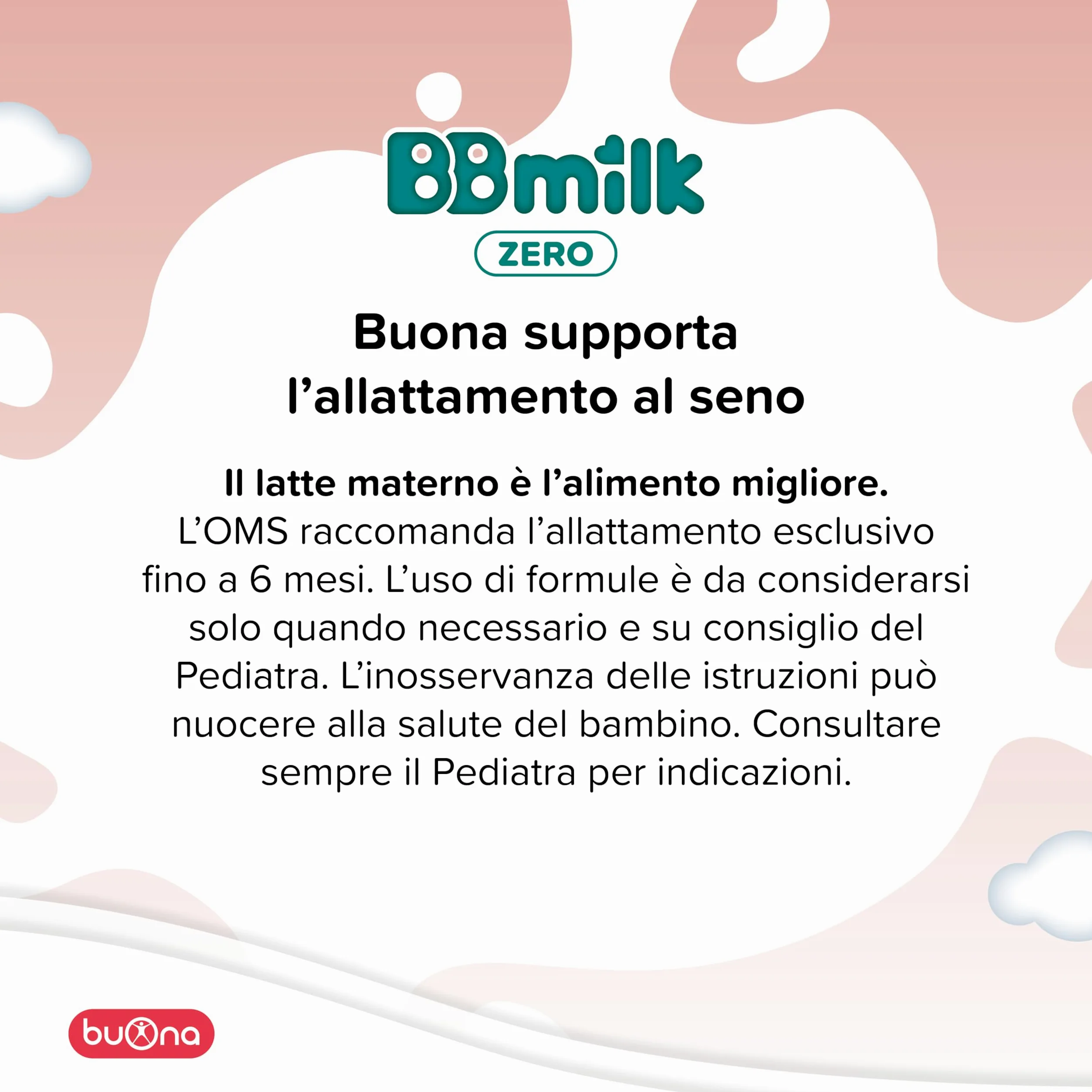 Buona BB Milk Zero per Neonati Prematuri e/o di Basso Peso 500ml Pack da 12, Liquido Pronto all'Uso, Alimento a Fini Medici Speciali, con Proteine del Siero di Latte, Alfa-Lattalbumina e Lattoferrina