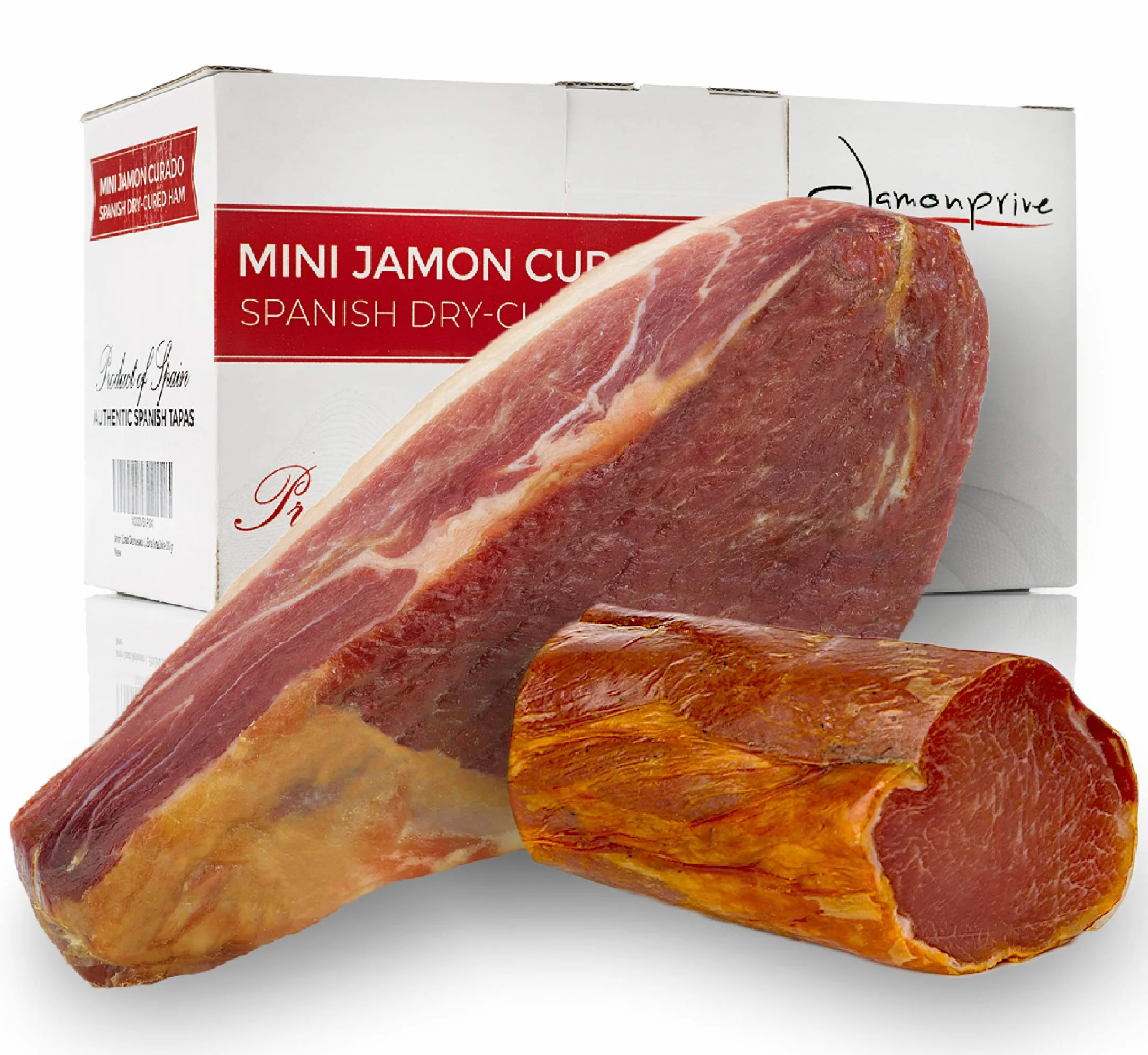 Prosciutto Serrano Spagnolo Stagionato e Disossato 1 Kg + Lomo (Lonza) Duroc Natural 300 gr - Jamon Serrano Español Crudo Jamonprive