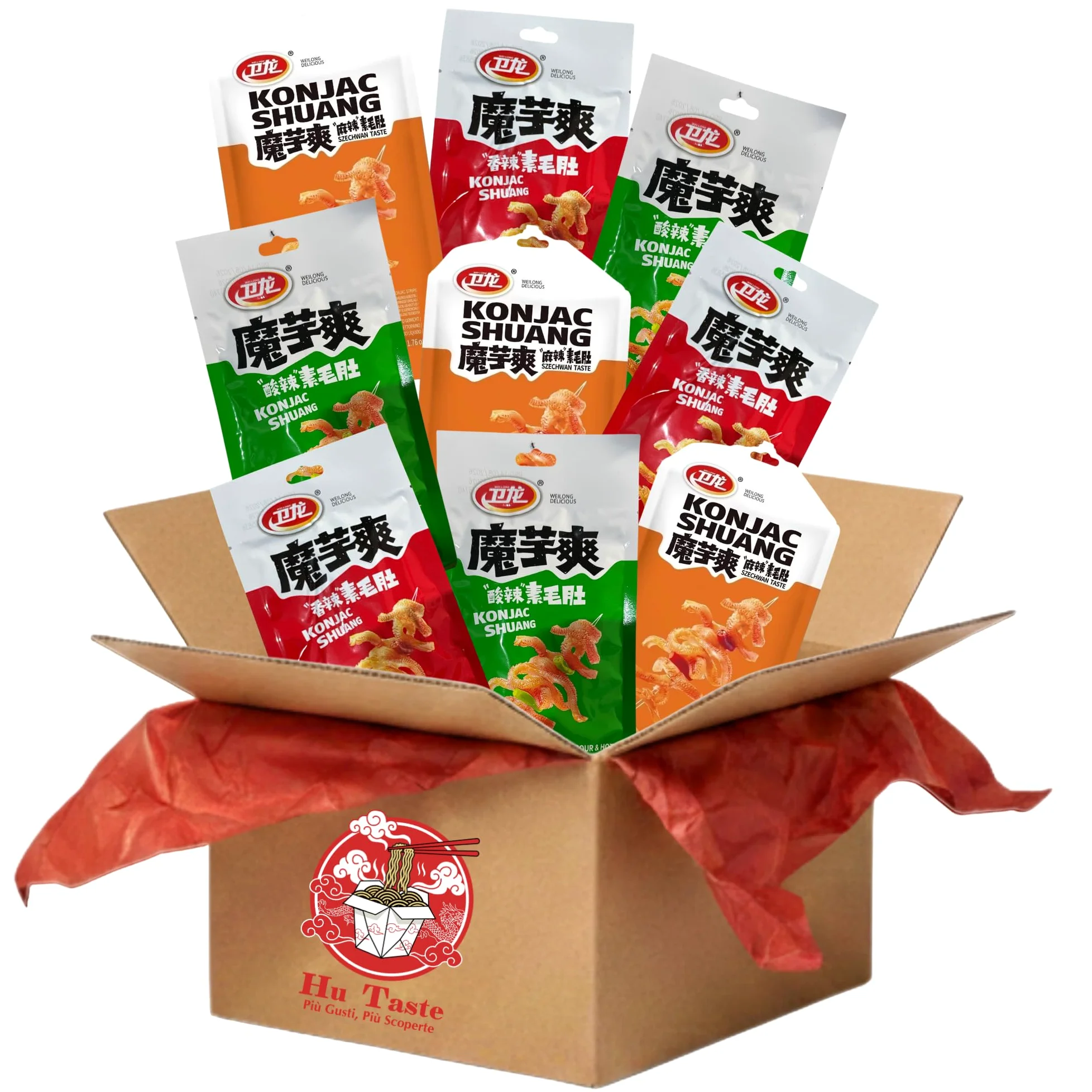 Mix Konjac Shuang 3 Gusti - Snack Cinesi Piccanti (Sour&Hot, Hot&Spicy e Szechwan Taste)