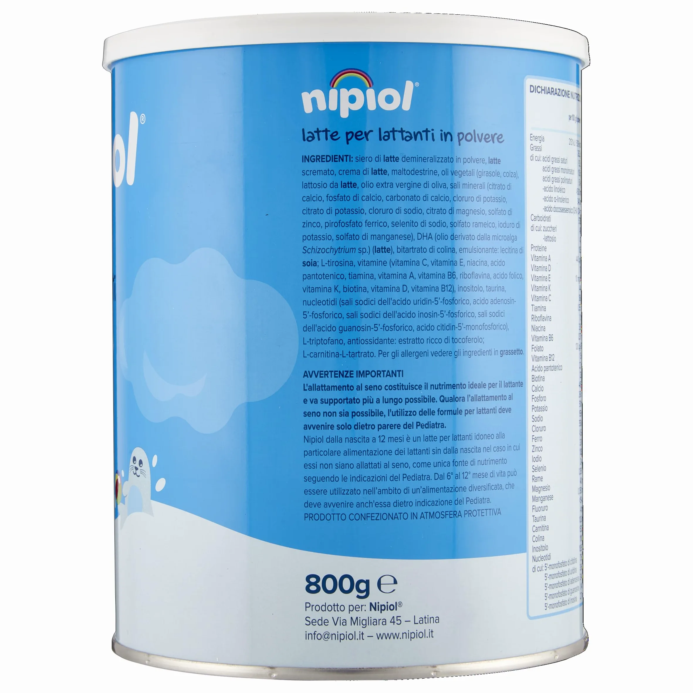 Nipiol Latte in Polvere Stage 0-12 Mesi - 800 g