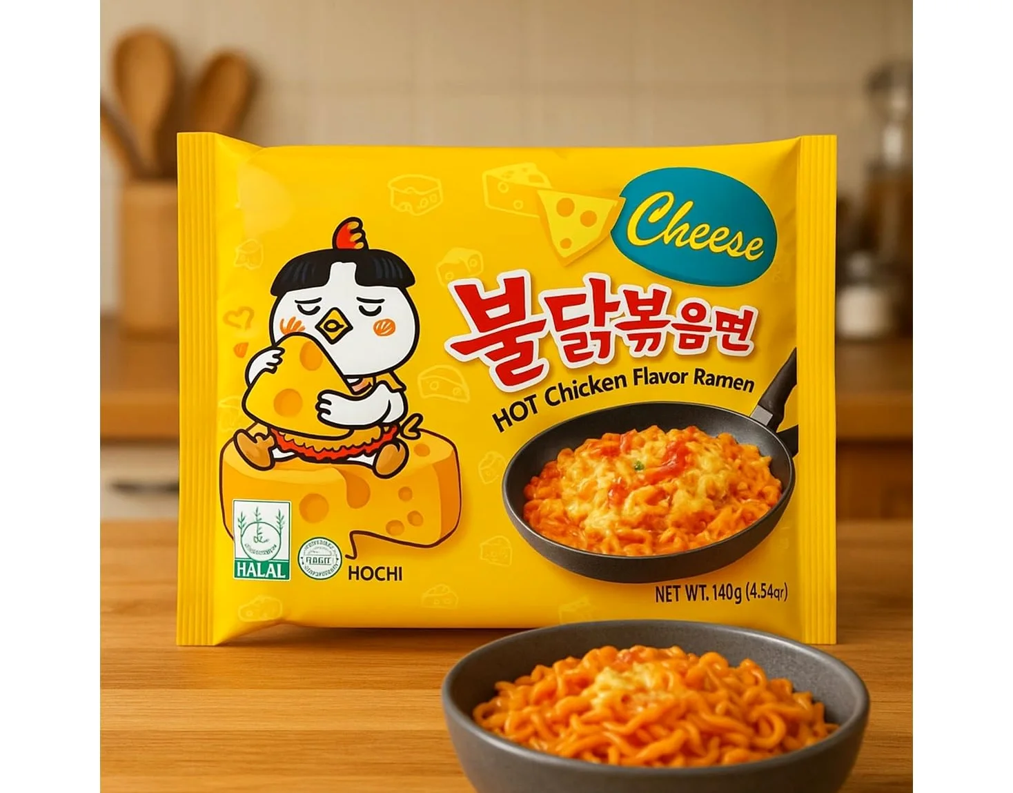 MiFan Ramyun Box | Buldak Cheese Noodles & Tteokbokki al Formaggio con Bacchette Usa e Getta