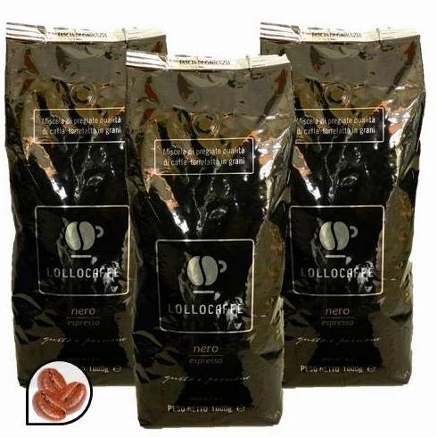 Lollo Caffè 4Kg Grani Nero Espresso