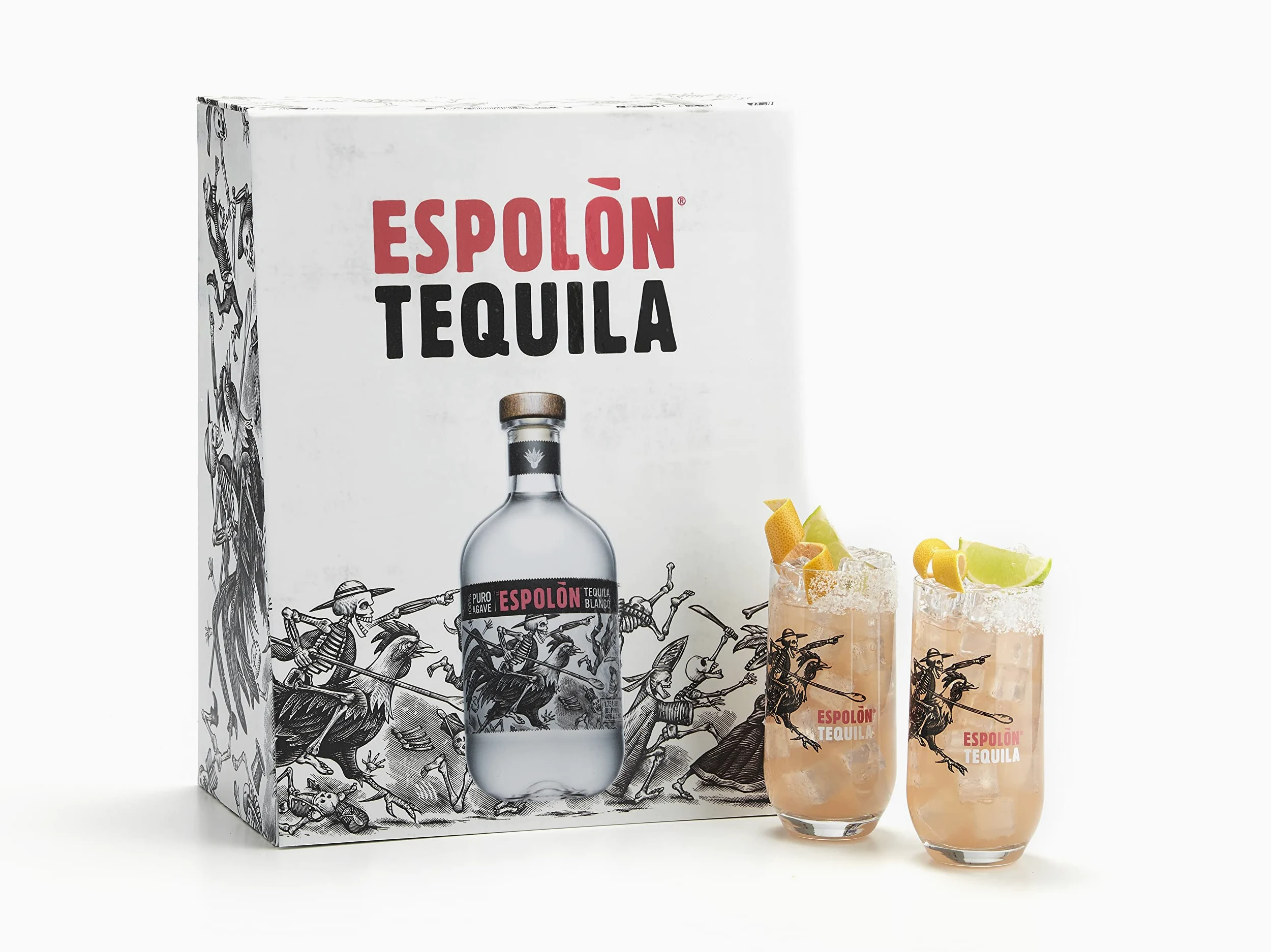 Espolòn Kit Tequila per Paloma: Espolòn Tequila Blanco 70 cl; 2 Bottigliette di Soda al Pompelmo Rosa Thomas Henry 20 cl; 2 Bicchieri Highball e 1 Jigger